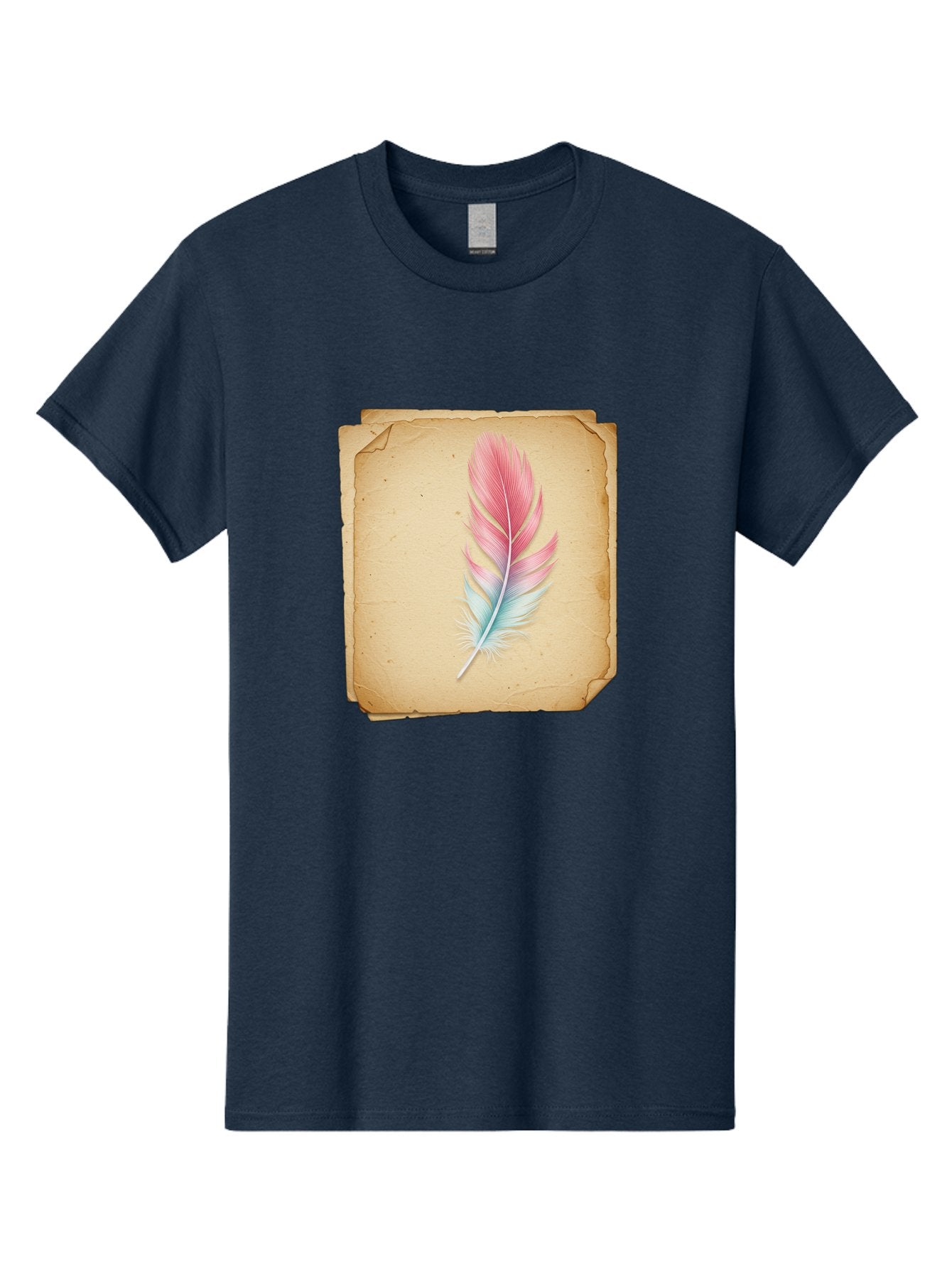 Pink-And-Blue-Feather Men'S Graphic Tee, 100% Cotton, Comfortable Casual Summer Wear, Machine Washable, Vintage Camera, Old Camera, Antique Camera, Black Camera, Classic Photography, Photography Equipment, Nostalgic Device, Film Camera, Baj163 12