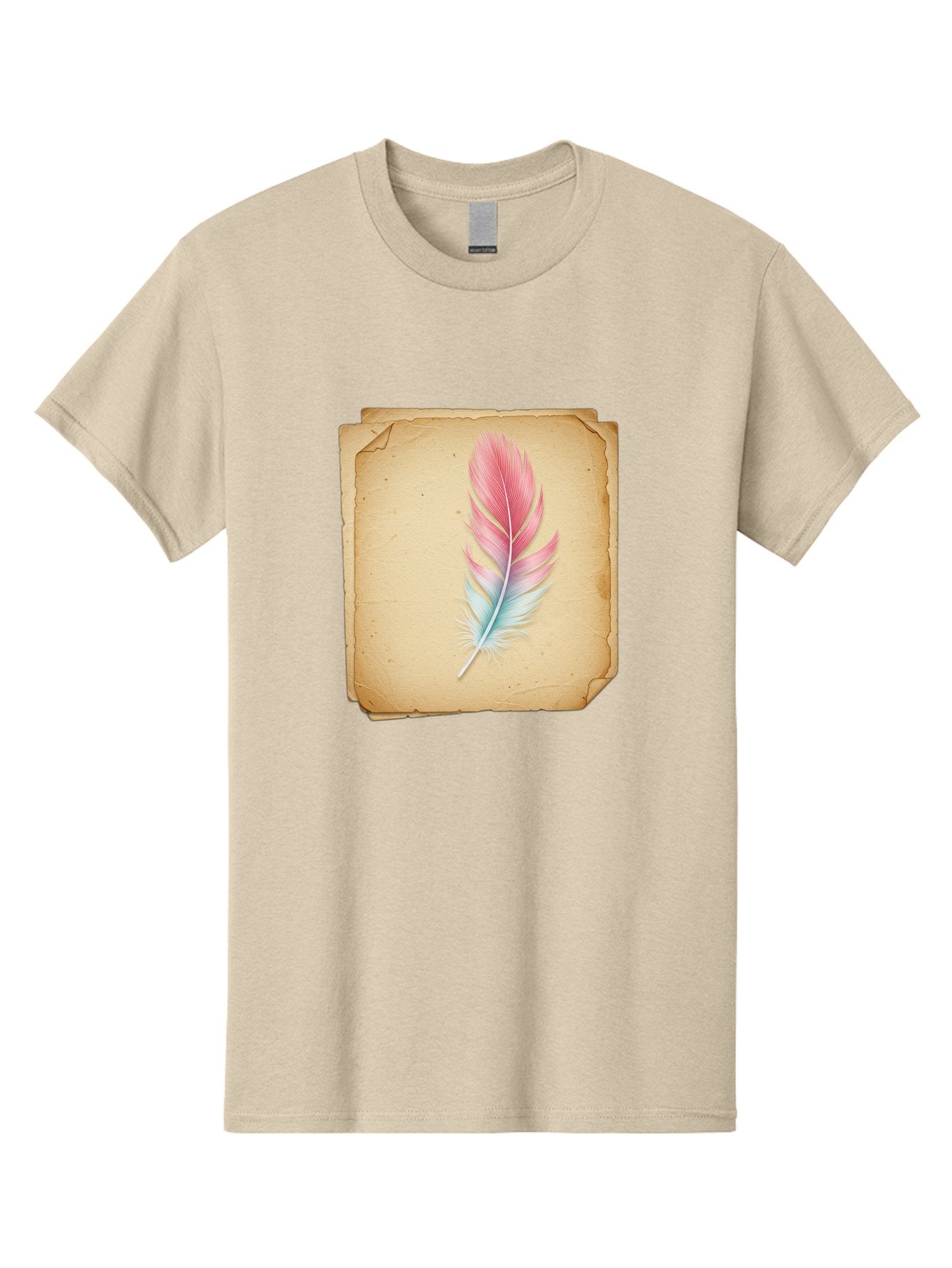 Pink-And-Blue-Feather Men'S Graphic Tee, 100% Cotton, Comfortable Casual Summer Wear, Machine Washable, Vintage Camera, Old Camera, Antique Camera, Black Camera, Classic Photography, Photography Equipment, Nostalgic Device, Film Camera, Baj163 6