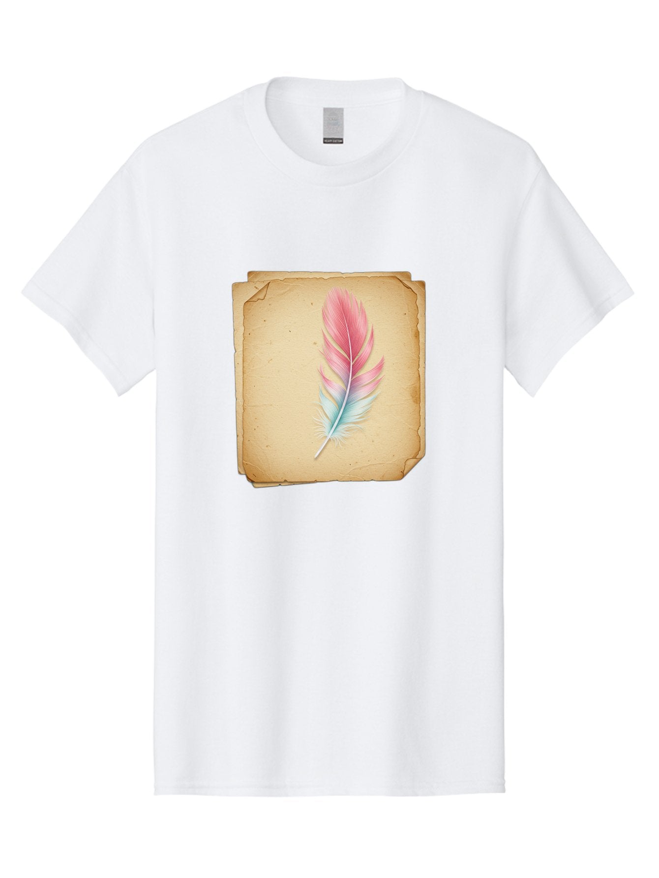 Pink-And-Blue-Feather Men'S Graphic Tee, 100% Cotton, Comfortable Casual Summer Wear, Machine Washable, Vintage Camera, Old Camera, Antique Camera, Black Camera, Classic Photography, Photography Equipment, Nostalgic Device, Film Camera, Baj163 14