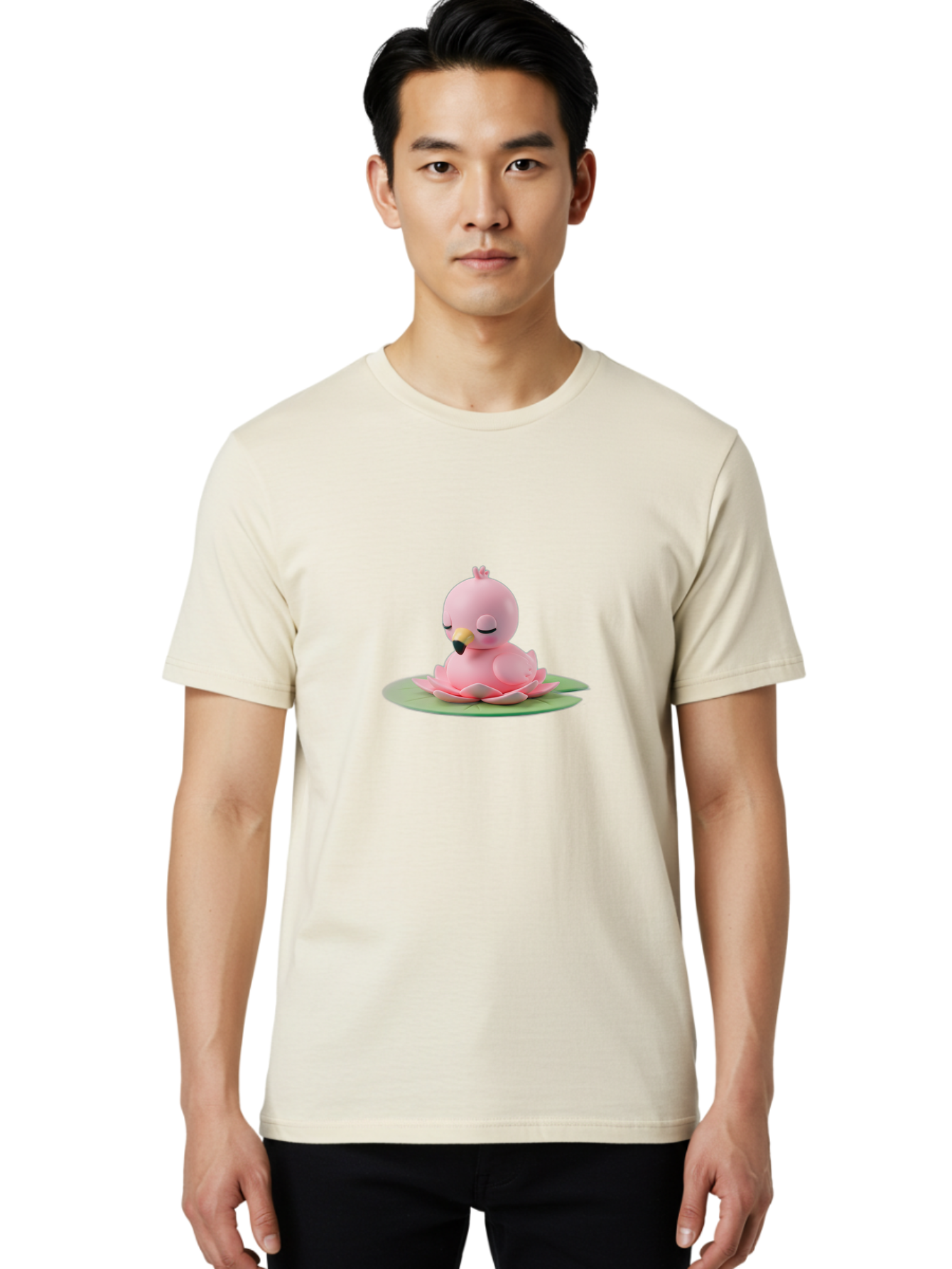 Pink-Bird-On-Lotus-1 Men'S Graphic Tee, 100% Cotton, Comfortable Casual Summer Wear, Machine Washable, Vintage Camera, Old Camera, Antique Camera, Black Camera, Classic Photography, Photography Equipment, Nostalgic Device, Film Camera, Baj164 22