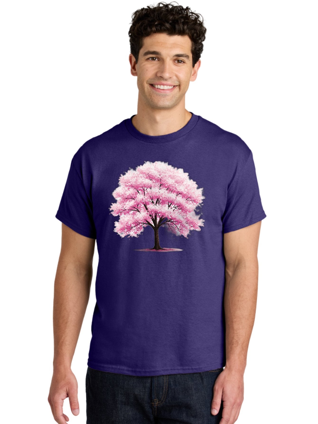 Pink-Cherry-Blossom-Tree-1 Men'S Graphic Tee, 100% Cotton, Comfortable Casual Summer Wear, Machine Washable, Vintage Camera, Old Camera, Antique Camera, Black Camera, Classic Photography, Photography Equipment, Nostalgic Device, Film Camera, Baj166 25