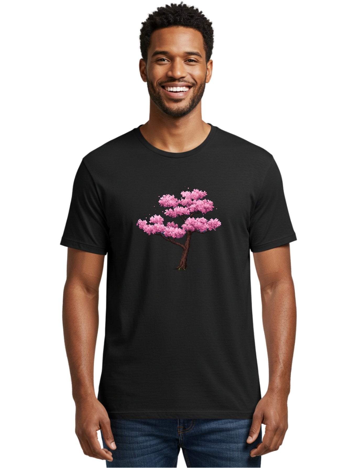 Pink-Cherry-Blossom-Tree-2 Men'S Graphic Tee, 100% Cotton, Comfortable Casual Summer Wear, Machine Washable, Vintage Camera, Old Camera, Antique Camera, Black Camera, Classic Photography, Photography Equipment, Nostalgic Device, Film Camera, Baj167 16