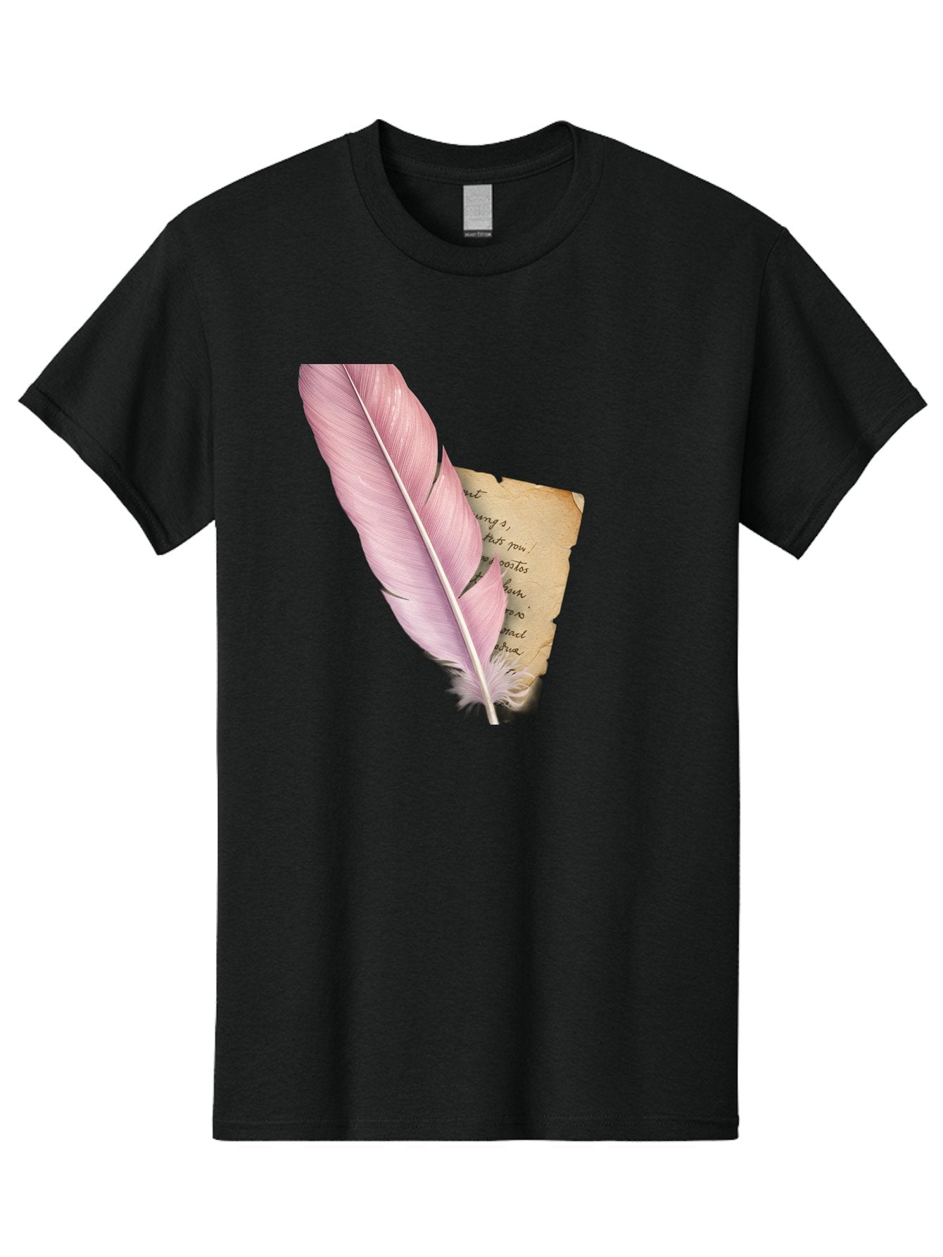 Pink-Feather-Quill-Pen Men'S Graphic Tee, 100% Cotton, Comfortable Casual Summer Wear, Machine Washable, Vintage Camera, Old Camera, Antique Camera, Black Camera, Classic Photography, Photography Equipment, Nostalgic Device, Film Camera, Baj173 13
