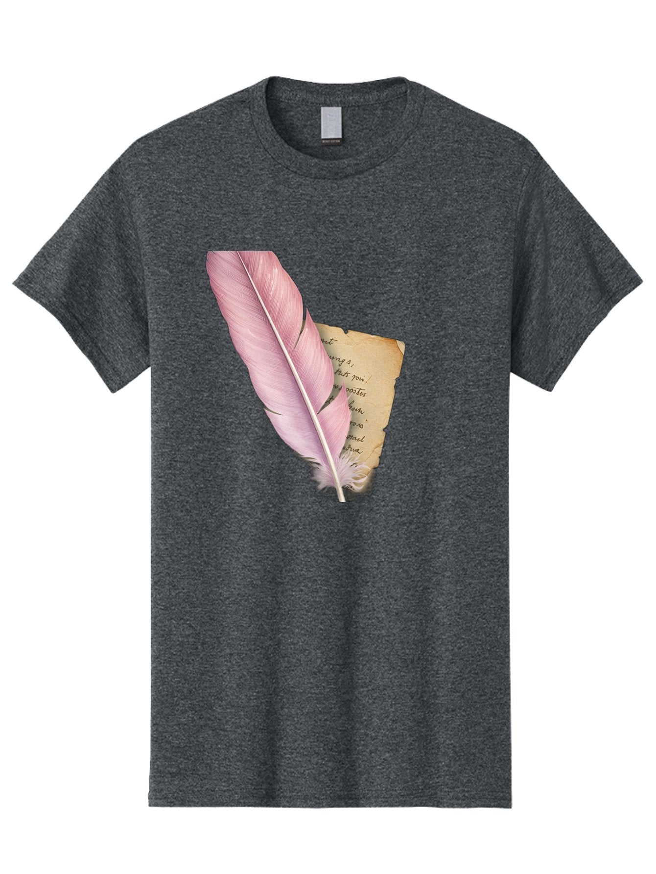 Pink-Feather-Quill-Pen Men'S Graphic Tee, 100% Cotton, Comfortable Casual Summer Wear, Machine Washable, Vintage Camera, Old Camera, Antique Camera, Black Camera, Classic Photography, Photography Equipment, Nostalgic Device, Film Camera, Baj173