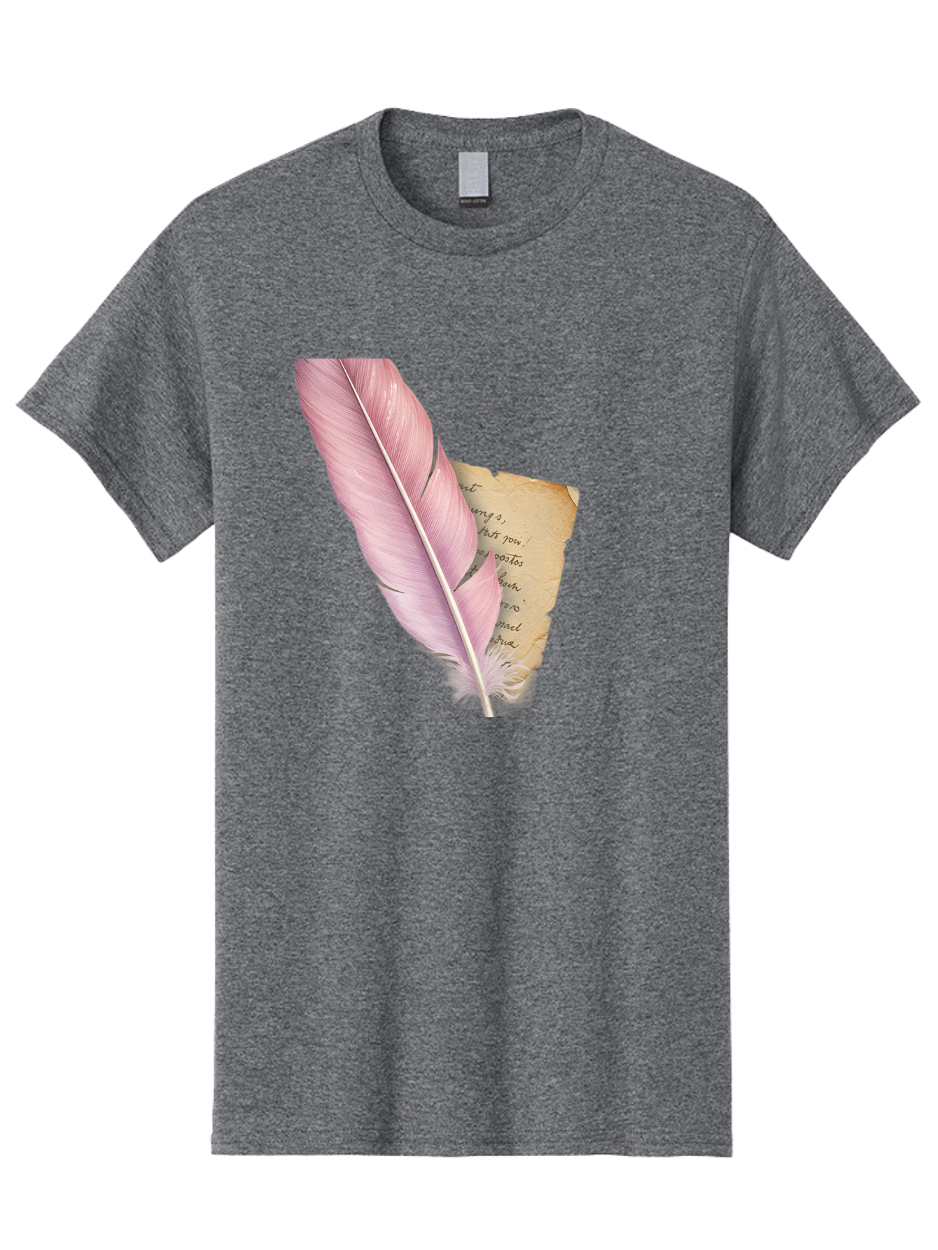 Pink-Feather-Quill-Pen Men'S Graphic Tee, 100% Cotton, Comfortable Casual Summer Wear, Machine Washable, Vintage Camera, Old Camera, Antique Camera, Black Camera, Classic Photography, Photography Equipment, Nostalgic Device, Film Camera, Baj173 5