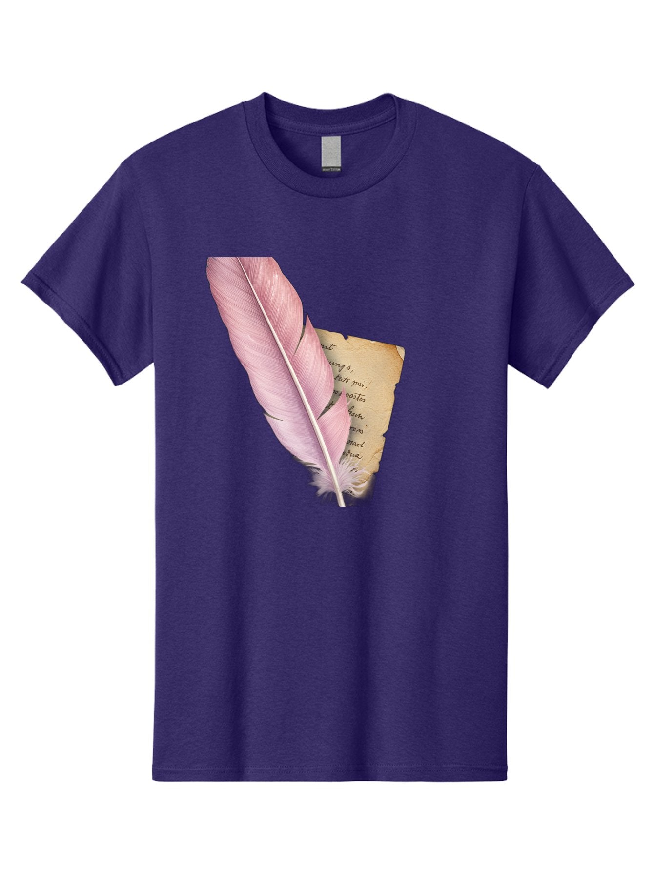 Pink-Feather-Quill-Pen Men'S Graphic Tee, 100% Cotton, Comfortable Casual Summer Wear, Machine Washable, Vintage Camera, Old Camera, Antique Camera, Black Camera, Classic Photography, Photography Equipment, Nostalgic Device, Film Camera, Baj173 5