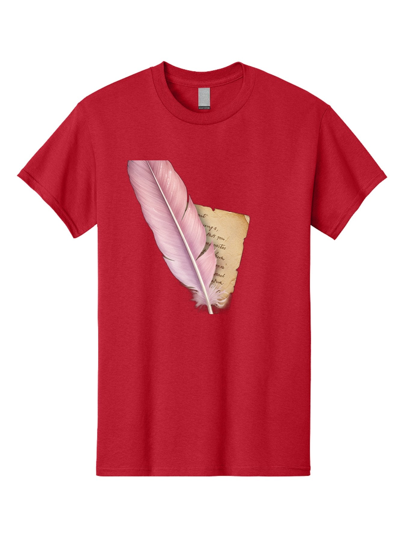 Pink-Feather-Quill-Pen Men'S Graphic Tee, 100% Cotton, Comfortable Casual Summer Wear, Machine Washable, Vintage Camera, Old Camera, Antique Camera, Black Camera, Classic Photography, Photography Equipment, Nostalgic Device, Film Camera, Baj173 7