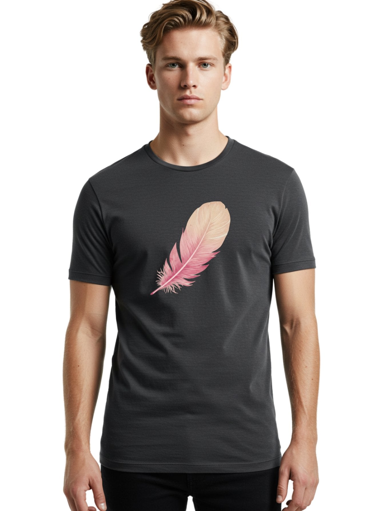 Pink-Feather Men'S Graphic Tee, 100% Cotton, Comfortable Casual Summer Wear, Machine Washable, Vintage Camera, Old Camera, Antique Camera, Black Camera, Classic Photography, Photography Equipment, Nostalgic Device, Film Camera, Camera Art Baj174 27