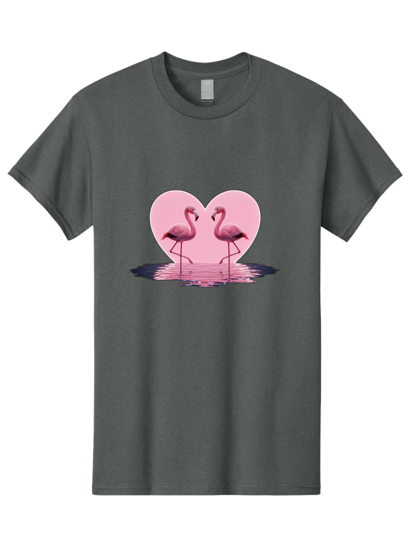 Pink-Flamingos-Heart-2 Men'S Graphic Tee, 100% Cotton, Comfortable Casual Summer Wear, Machine Washable, Vintage Camera, Old Camera, Antique Camera, Black Camera, Classic Photography, Photography Equipment, Nostalgic Device, Film Camera, Baj186 7