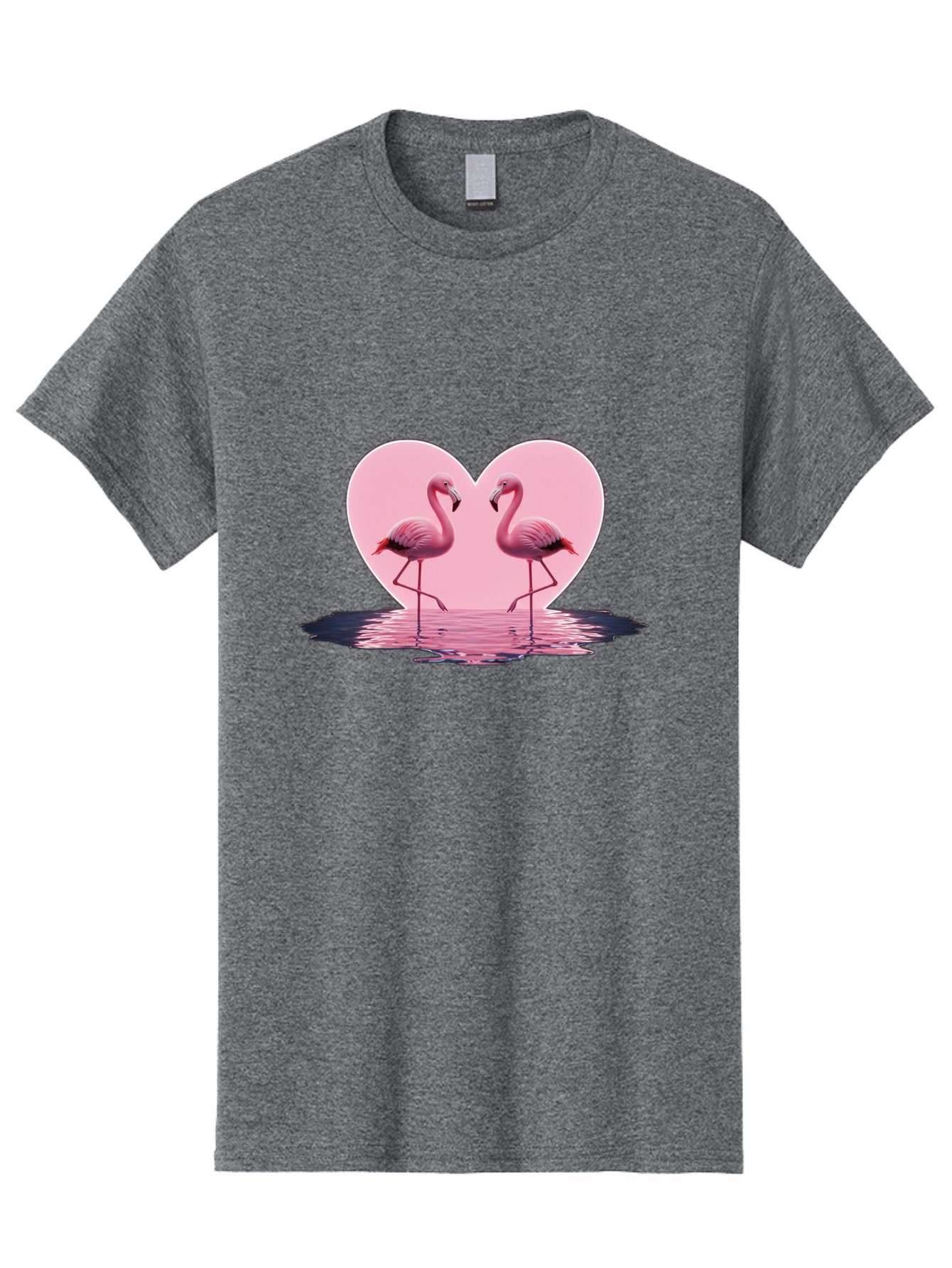 Pink-Flamingos-Heart-2 Men'S Graphic Tee, 100% Cotton, Comfortable Casual Summer Wear, Machine Washable, Vintage Camera, Old Camera, Antique Camera, Black Camera, Classic Photography, Photography Equipment, Nostalgic Device, Film Camera, Baj186 3