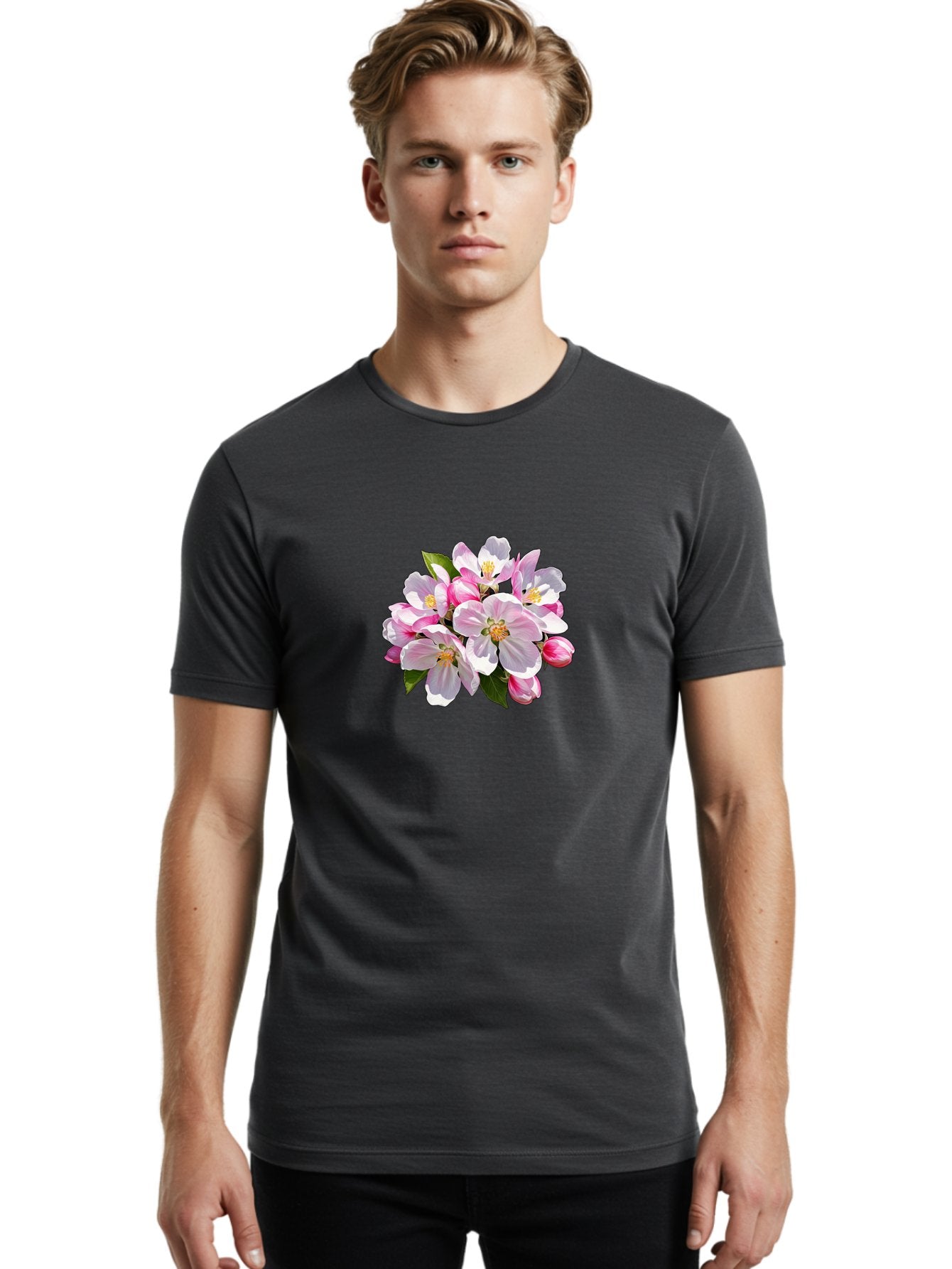 Pink-Flowers-3 Men'S Graphic Tee, 100% Cotton, Comfortable Casual Summer Wear, Machine Washable, Vintage Camera, Old Camera, Antique Camera, Black Camera, Classic Photography, Photography Equipment, Nostalgic Device, Film Camera, Camera Art Baj192 16