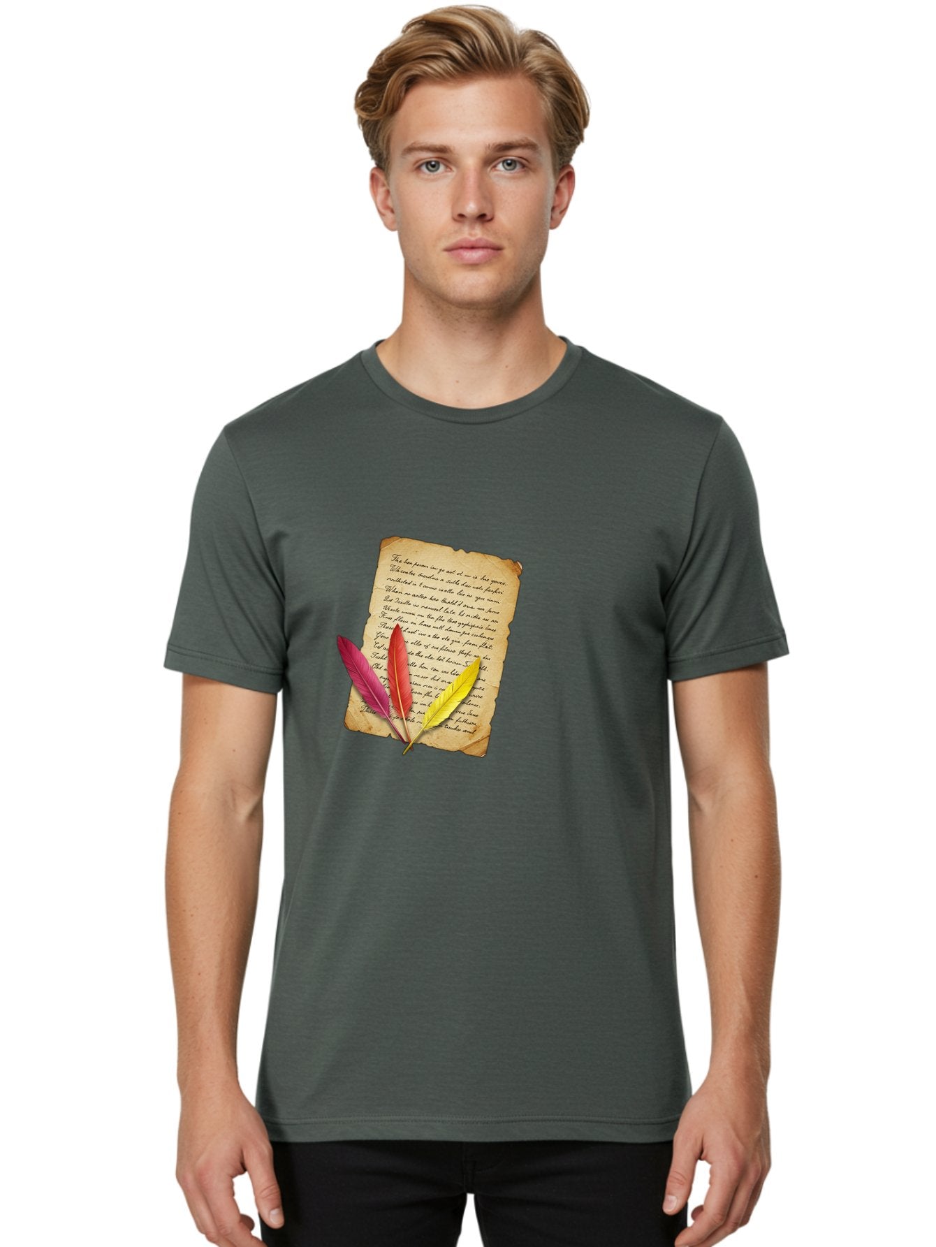 Poem-With-Feathers Men'S Graphic Tee, 100% Cotton, Comfortable Casual Summer Wear, Machine Washable, Vintage Camera, Old Camera, Antique Camera, Black Camera, Classic Photography, Photography Equipment, Nostalgic Device, Film Camera, Baj199 28