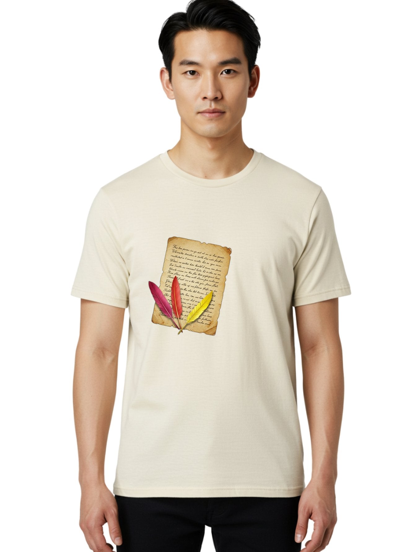 Poem-With-Feathers Men'S Graphic Tee, 100% Cotton, Comfortable Casual Summer Wear, Machine Washable, Vintage Camera, Old Camera, Antique Camera, Black Camera, Classic Photography, Photography Equipment, Nostalgic Device, Film Camera, Baj199 26