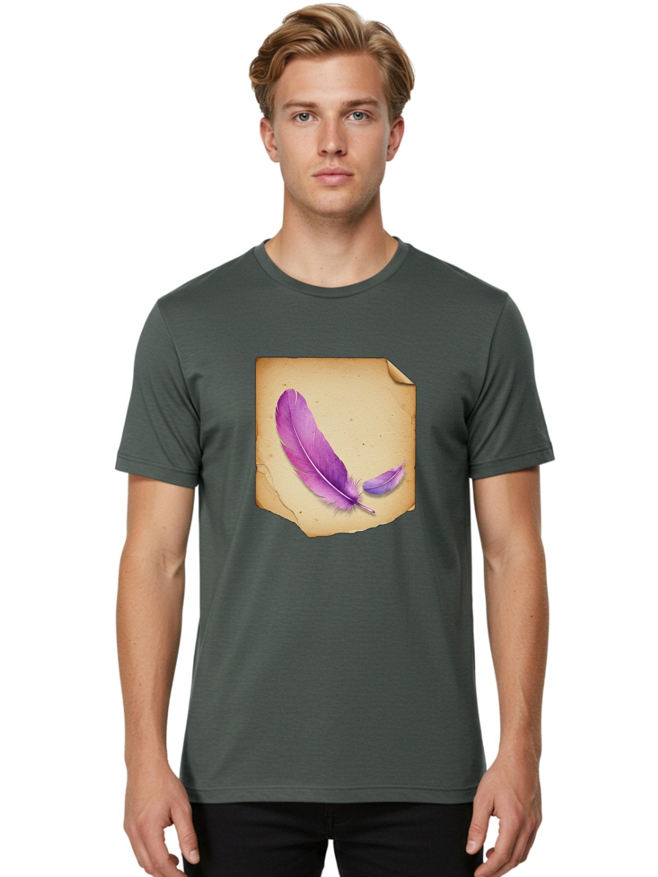 Purple-Feathers Men'S Graphic Tee, 100% Cotton, Comfortable Casual Summer Wear, Machine Washable, Vintage Camera, Old Camera, Antique Camera, Black Camera, Classic Photography, Photography Equipment, Nostalgic Device, Film Camera, Camera Art Baj202 25