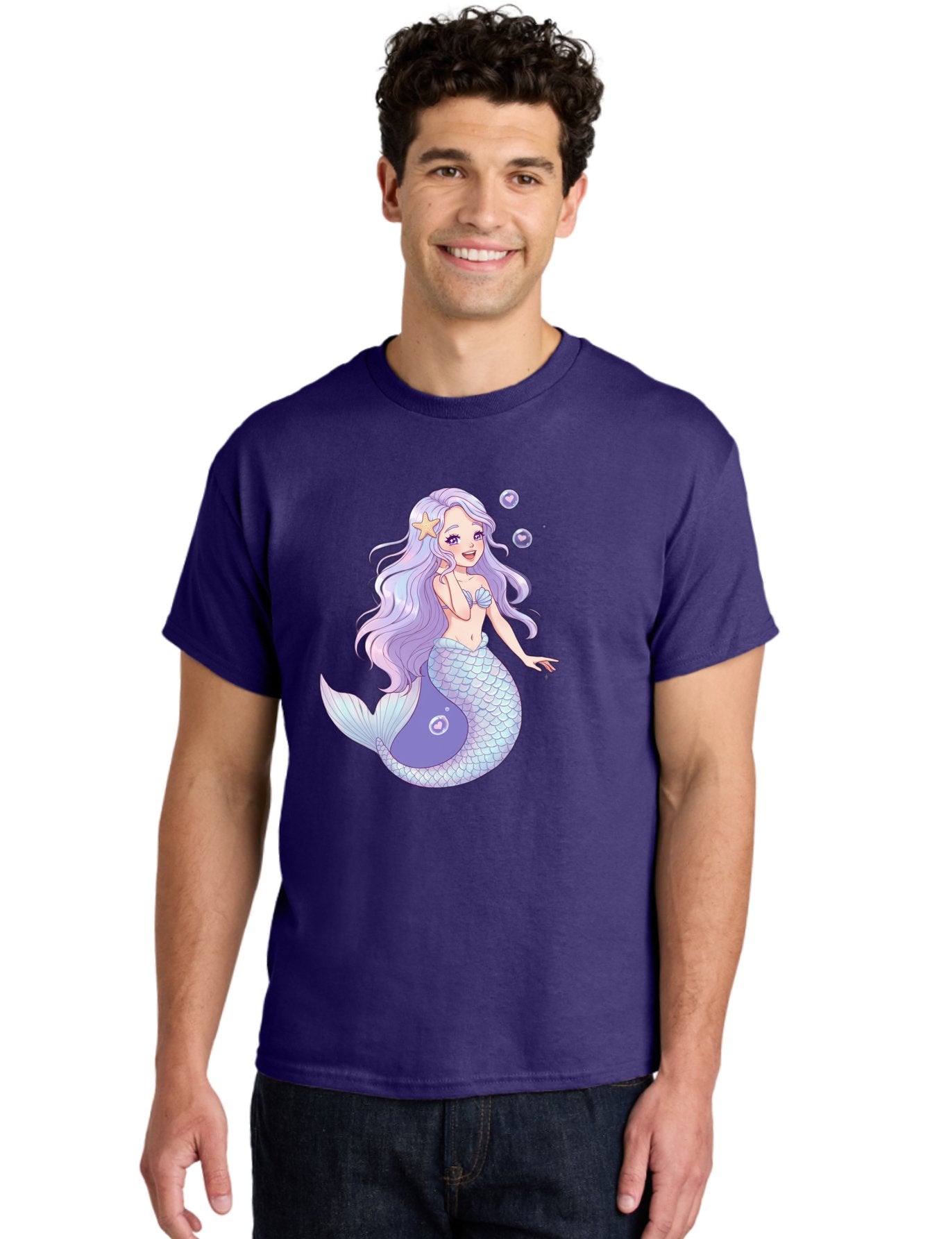 Purple-Mermaid-1 Men'S Graphic Tee, 100% Cotton, Comfortable Casual Summer Wear, Machine Washable, Vintage Camera, Old Camera, Antique Camera, Black Camera, Classic Photography, Photography Equipment, Nostalgic Device, Film Camera, Camera Art Baj203 25