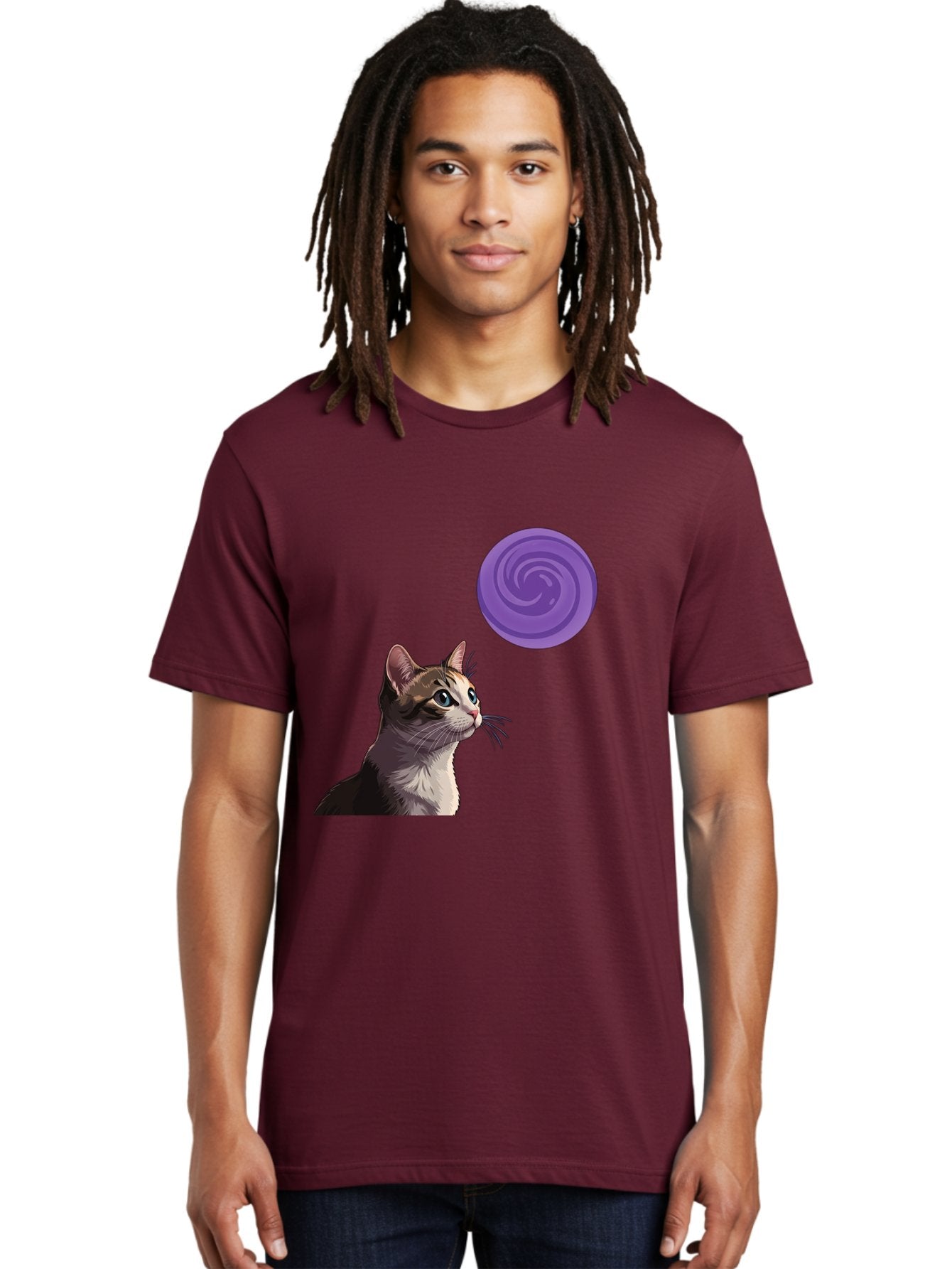 Purple-Swirl-Cat Men'S Graphic Tee, 100% Cotton, Comfortable Casual Summer Wear, Machine Washable, Vintage Camera, Old Camera, Antique Camera, Black Camera, Classic Photography, Photography Equipment, Nostalgic Device, Film Camera, Camera Art Baj207 27