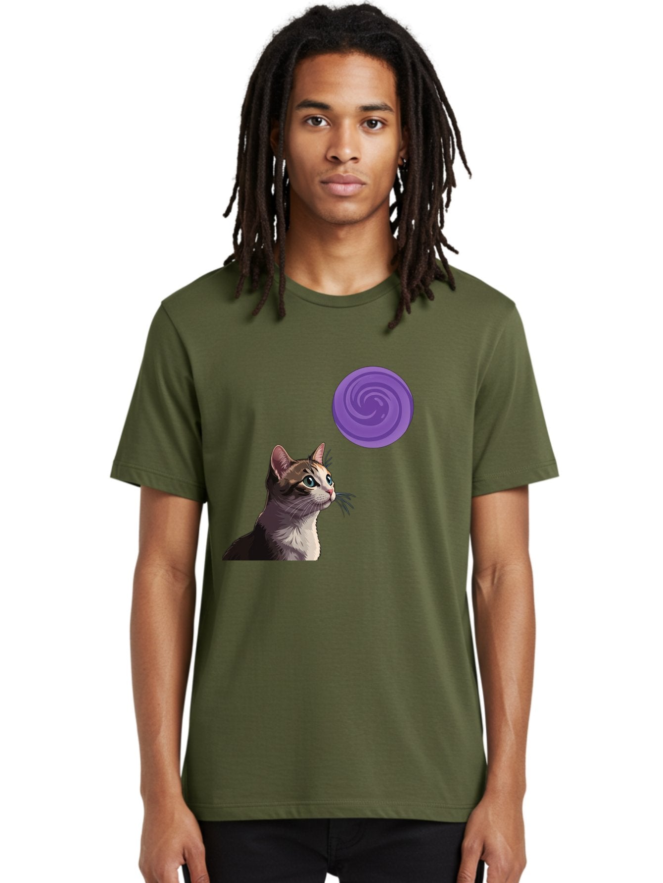 Purple-Swirl-Cat Men'S Graphic Tee, 100% Cotton, Comfortable Casual Summer Wear, Machine Washable, Vintage Camera, Old Camera, Antique Camera, Black Camera, Classic Photography, Photography Equipment, Nostalgic Device, Film Camera, Camera Art Baj207 17