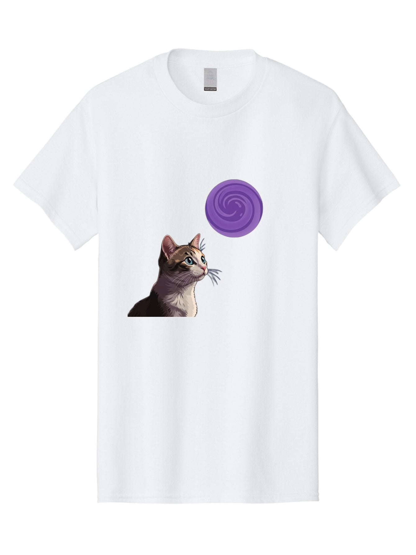 Purple-Swirl-Cat Men'S Graphic Tee, 100% Cotton, Comfortable Casual Summer Wear, Machine Washable, Vintage Camera, Old Camera, Antique Camera, Black Camera, Classic Photography, Photography Equipment, Nostalgic Device, Film Camera, Camera Art Baj207 3