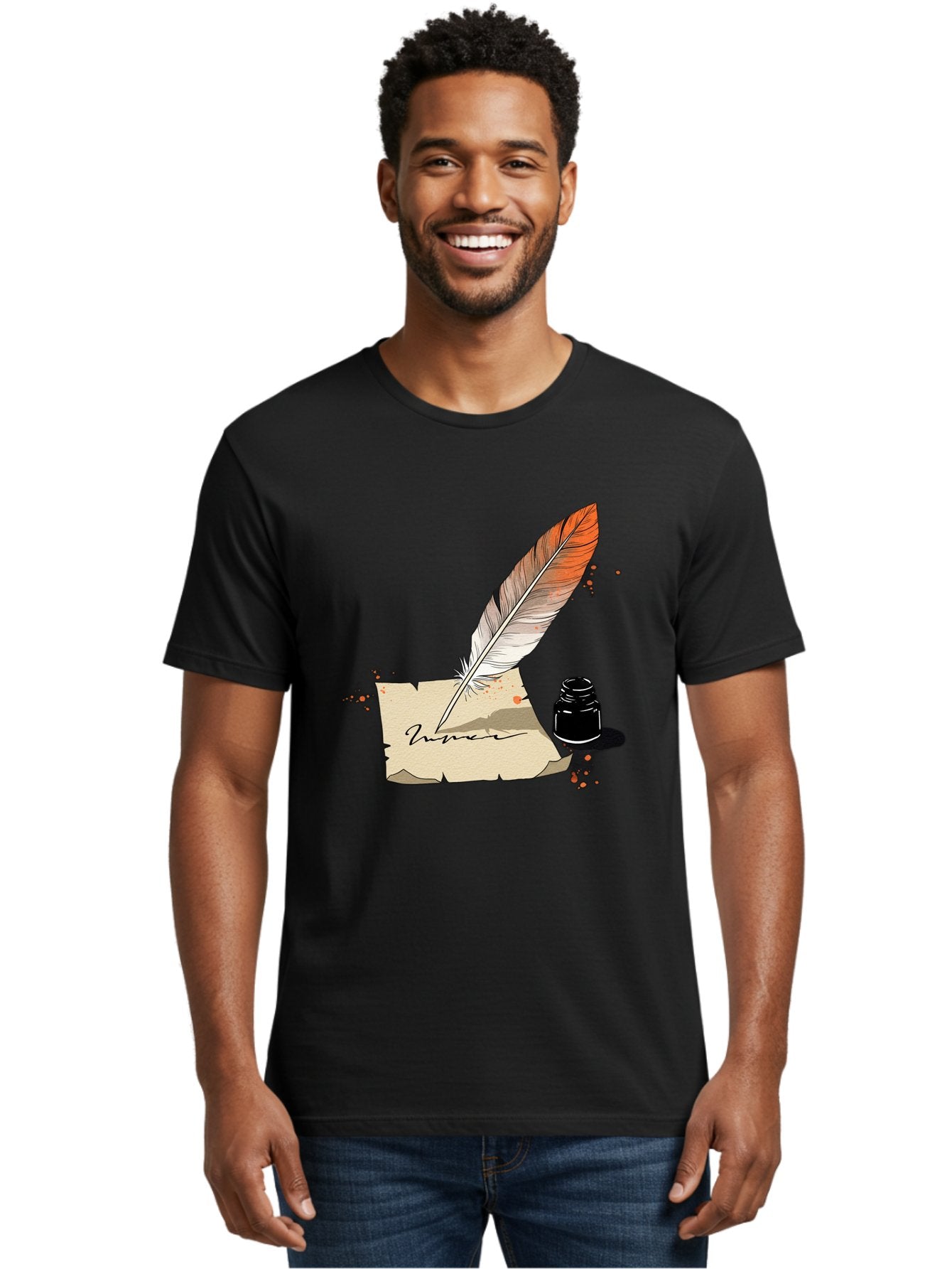 Quill-And-Ink Men'S Graphic Tee, 100% Cotton, Comfortable Casual Summer Wear, Machine Washable, Vintage Camera, Old Camera, Antique Camera, Black Camera, Classic Photography, Photography Equipment, Nostalgic Device, Film Camera, Camera Art Baj210 19