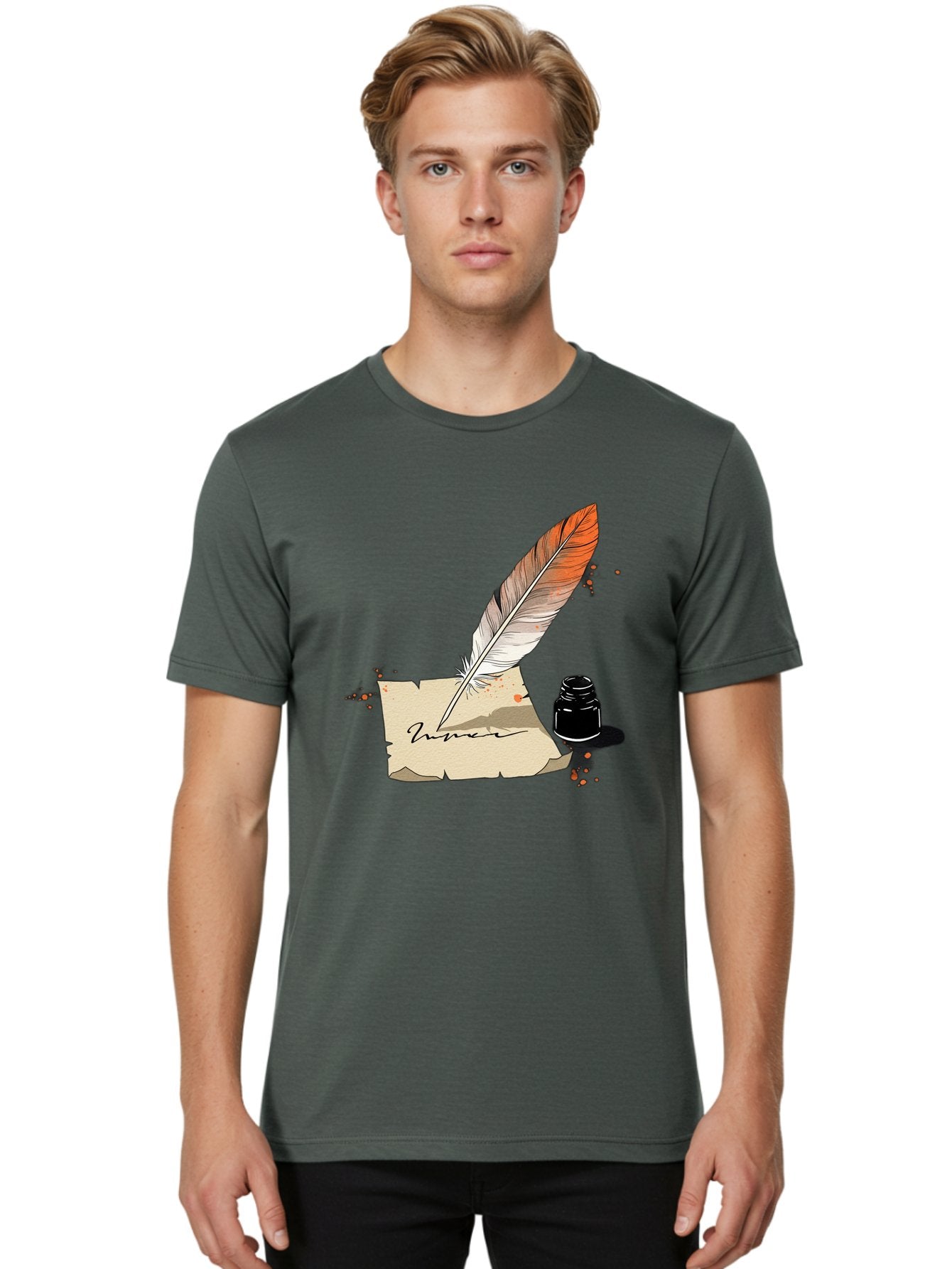 Quill-And-Ink Men'S Graphic Tee, 100% Cotton, Comfortable Casual Summer Wear, Machine Washable, Vintage Camera, Old Camera, Antique Camera, Black Camera, Classic Photography, Photography Equipment, Nostalgic Device, Film Camera, Camera Art Baj210 28