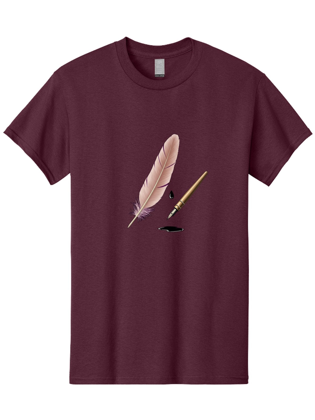 Quill-Pen-1 Men'S Graphic Tee, 100% Cotton, Comfortable Casual Summer Wear, Machine Washable, Vintage Camera, Old Camera, Antique Camera, Black Camera, Classic Photography, Photography Equipment, Nostalgic Device, Film Camera, Camera Art Baj212