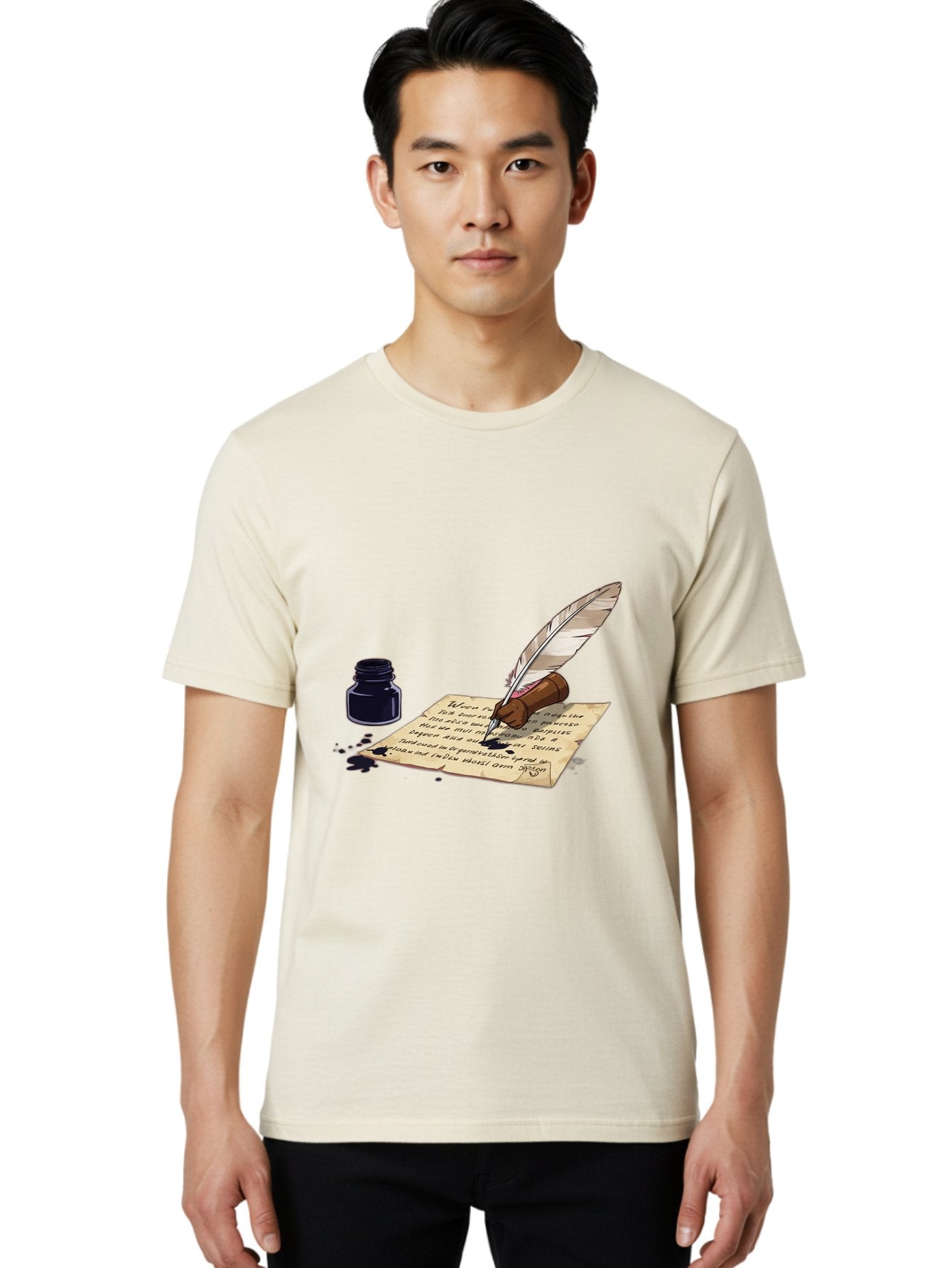 Quill-Pen-And-Ink Men'S Graphic Tee, 100% Cotton, Comfortable Casual Summer Wear, Machine Washable, Vintage Camera, Old Camera, Antique Camera, Black Camera, Classic Photography, Photography Equipment, Nostalgic Device, Film Camera, Camera Art Baj213 22