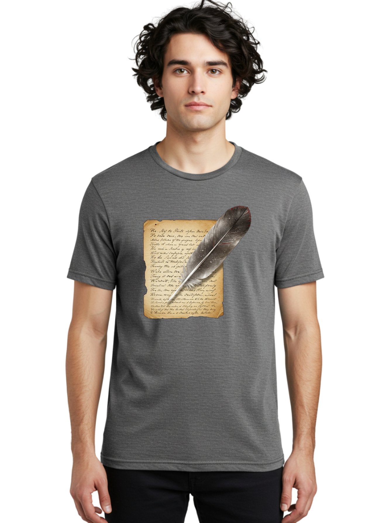 Quill-Pen-On-Parchment Men'S Graphic Tee, 100% Cotton, Comfortable Casual Summer Wear, Machine Washable, Vintage Camera, Old Camera, Antique Camera, Black Camera, Classic Photography, Photography Equipment, Nostalgic Device, Film Camera, Baj214 17