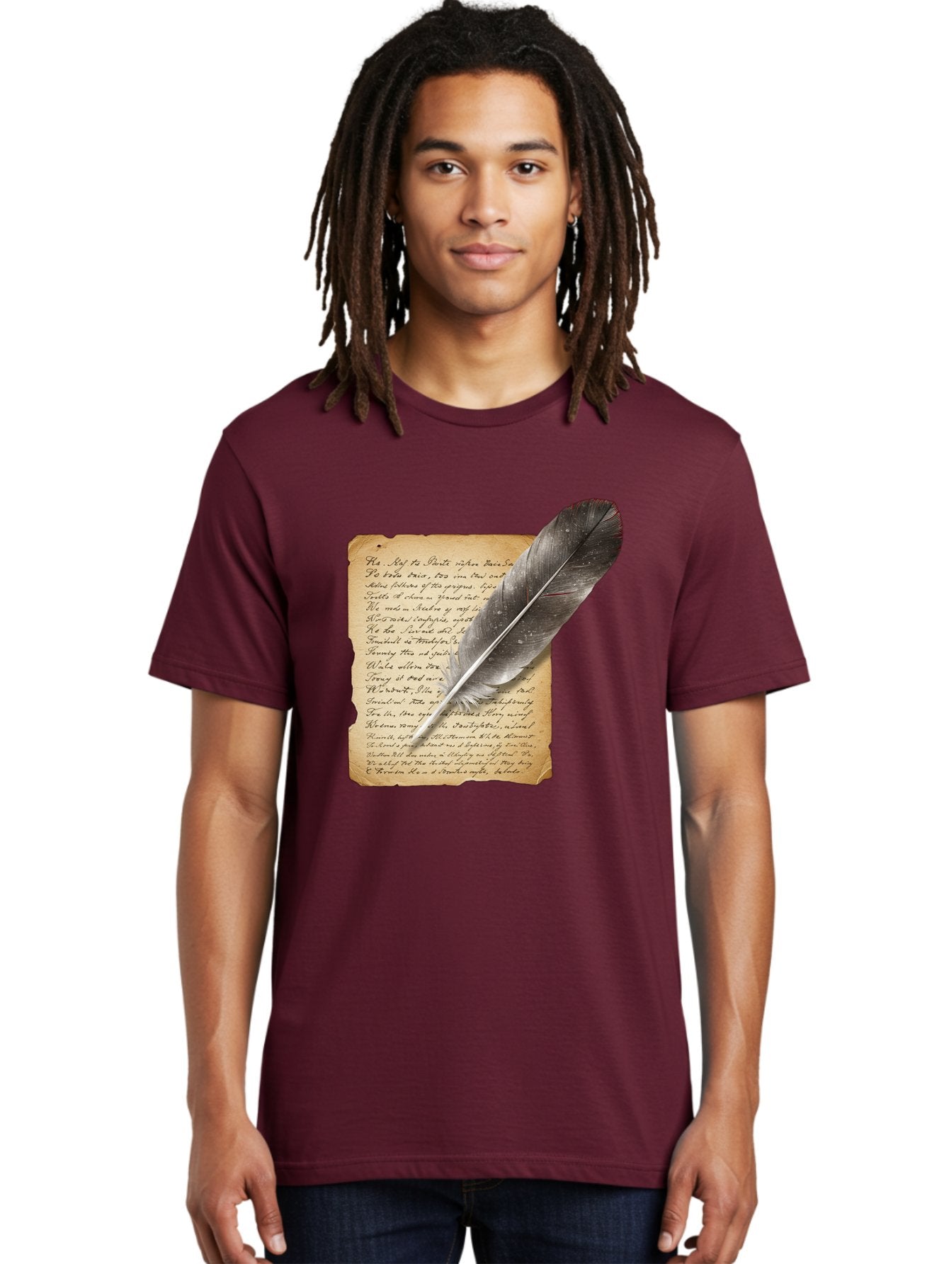 Quill-Pen-On-Parchment Men'S Graphic Tee, 100% Cotton, Comfortable Casual Summer Wear, Machine Washable, Vintage Camera, Old Camera, Antique Camera, Black Camera, Classic Photography, Photography Equipment, Nostalgic Device, Film Camera, Baj214 23