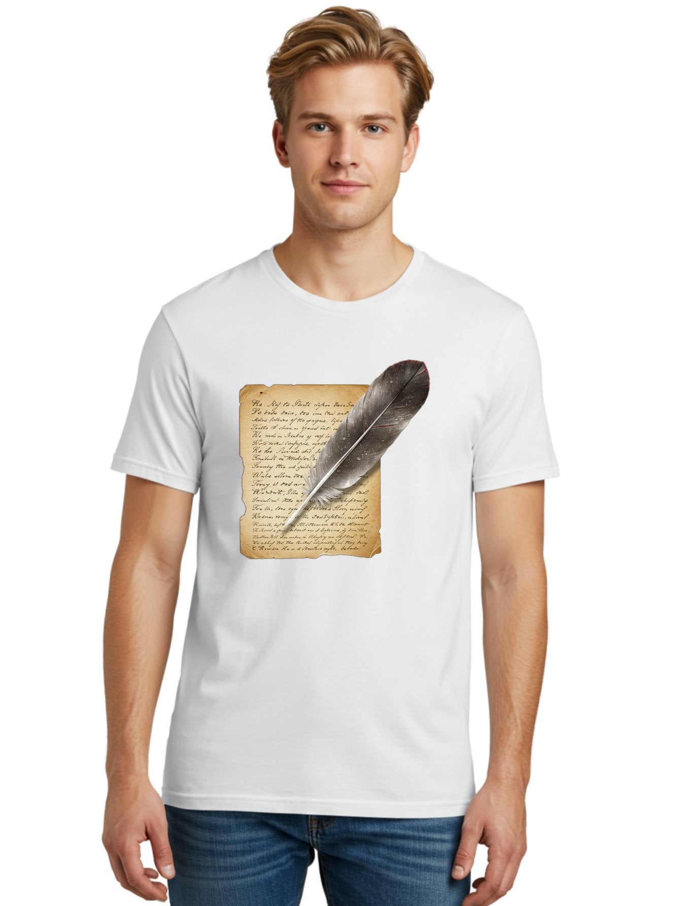 Quill-Pen-On-Parchment Men'S Graphic Tee, 100% Cotton, Comfortable Casual Summer Wear, Machine Washable, Vintage Camera, Old Camera, Antique Camera, Black Camera, Classic Photography, Photography Equipment, Nostalgic Device, Film Camera, Baj214 19