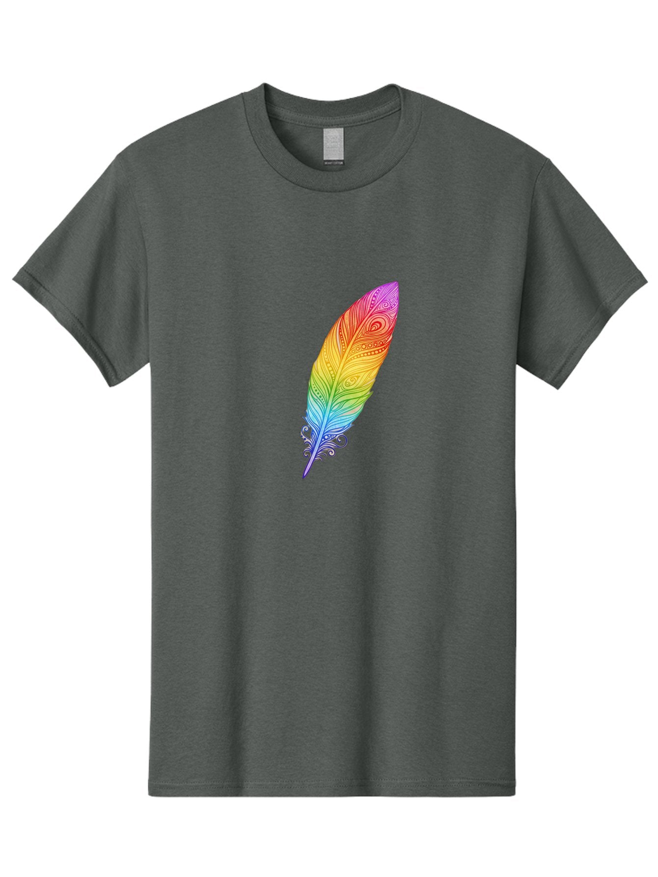Rainbow-Feather-1 Men'S Graphic Tee, 100% Cotton, Comfortable Casual Summer Wear, Machine Washable, Vintage Camera, Old Camera, Antique Camera, Black Camera, Classic Photography, Photography Equipment, Nostalgic Device, Film Camera, Camera Art Baj217 3