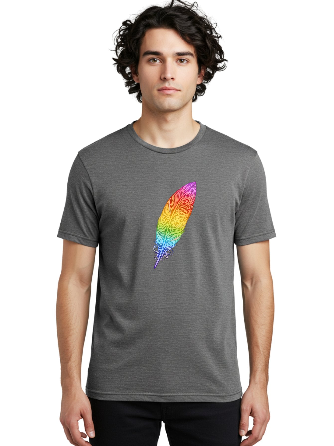 Rainbow-Feather-1 Men'S Graphic Tee, 100% Cotton, Comfortable Casual Summer Wear, Machine Washable, Vintage Camera, Old Camera, Antique Camera, Black Camera, Classic Photography, Photography Equipment, Nostalgic Device, Film Camera, Camera Art Baj217 26