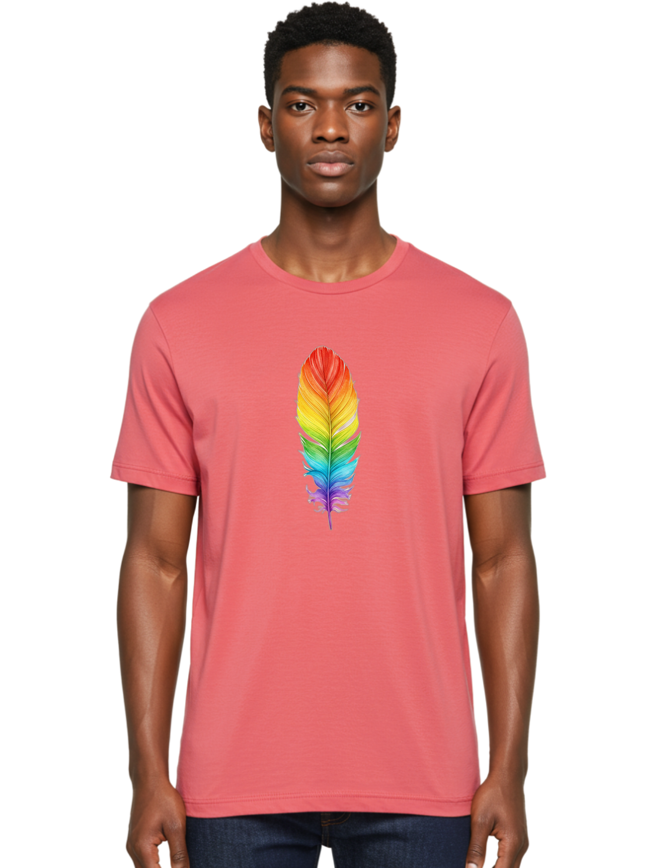 Rainbow-Feather-10 Men'S Graphic Tee, 100% Cotton, Comfortable Casual Summer Wear, Machine Washable, Vintage Camera, Old Camera, Antique Camera, Black Camera, Classic Photography, Photography Equipment, Nostalgic Device, Film Camera, Baj218 16