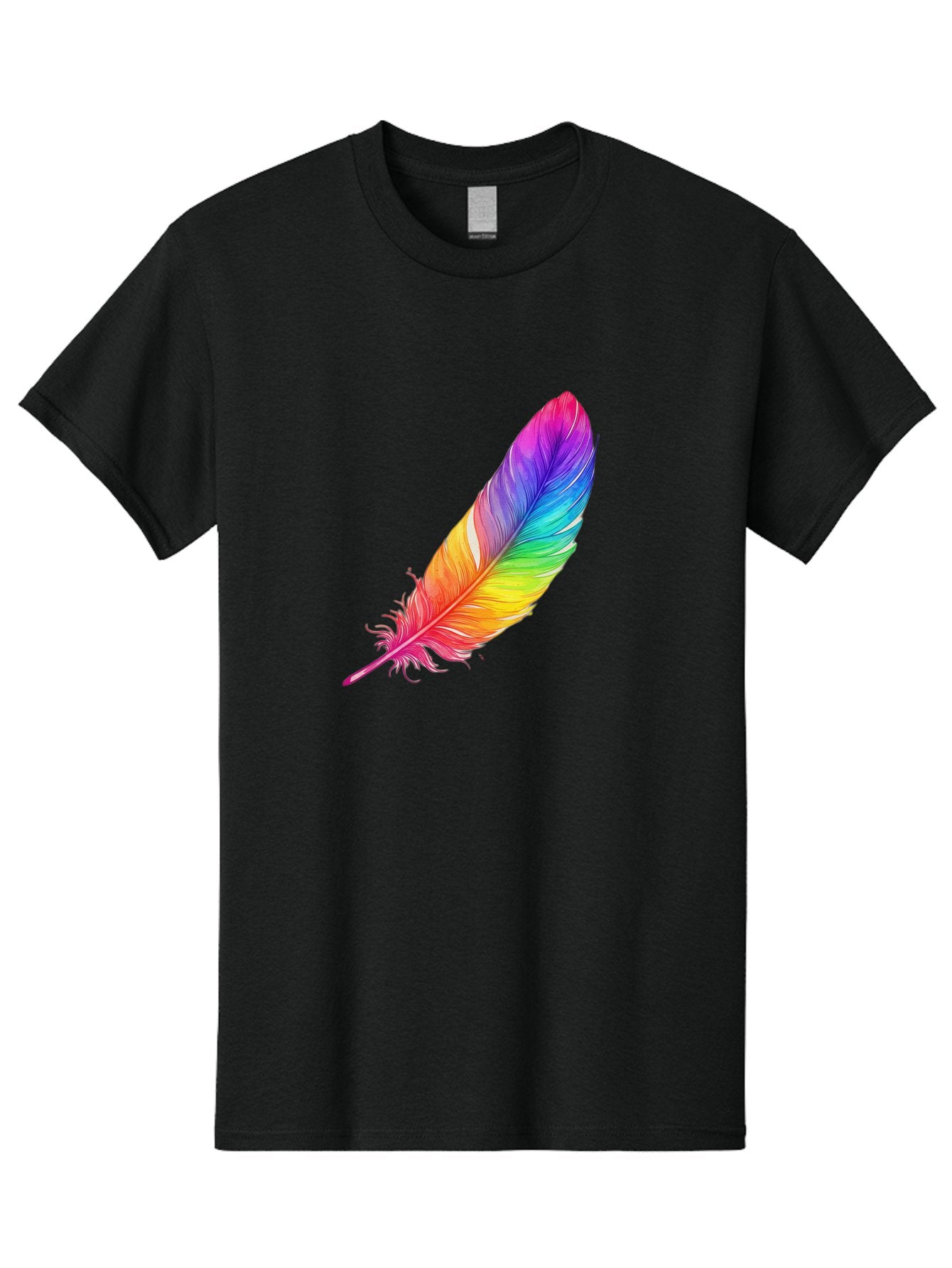 Rainbow-Feather-11 Men'S Graphic Tee, 100% Cotton, Comfortable Casual Summer Wear, Machine Washable, Vintage Camera, Old Camera, Antique Camera, Black Camera, Classic Photography, Photography Equipment, Nostalgic Device, Film Camera, Baj219 11