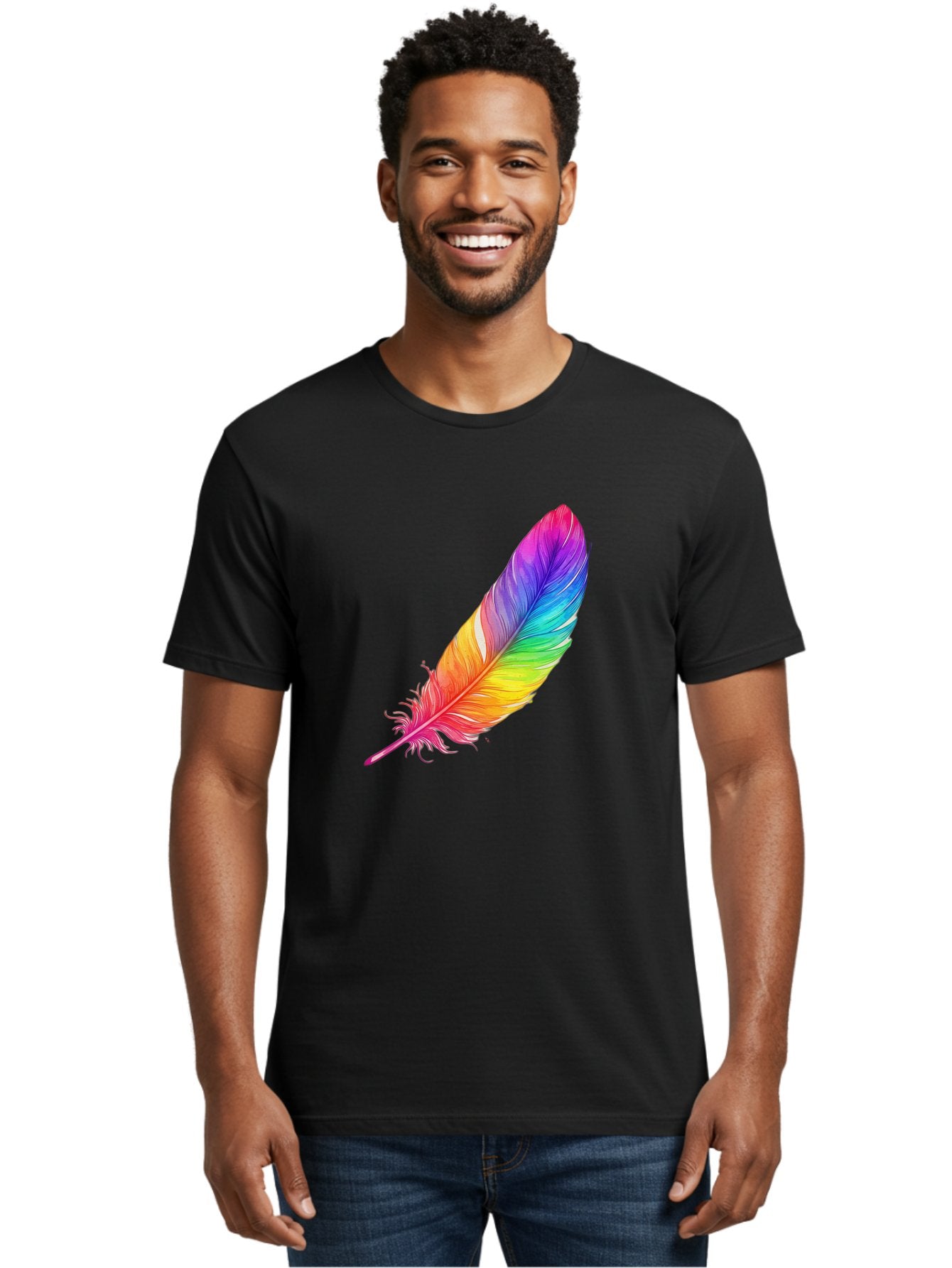 Rainbow-Feather-11 Men'S Graphic Tee, 100% Cotton, Comfortable Casual Summer Wear, Machine Washable, Vintage Camera, Old Camera, Antique Camera, Black Camera, Classic Photography, Photography Equipment, Nostalgic Device, Film Camera, Baj219 27