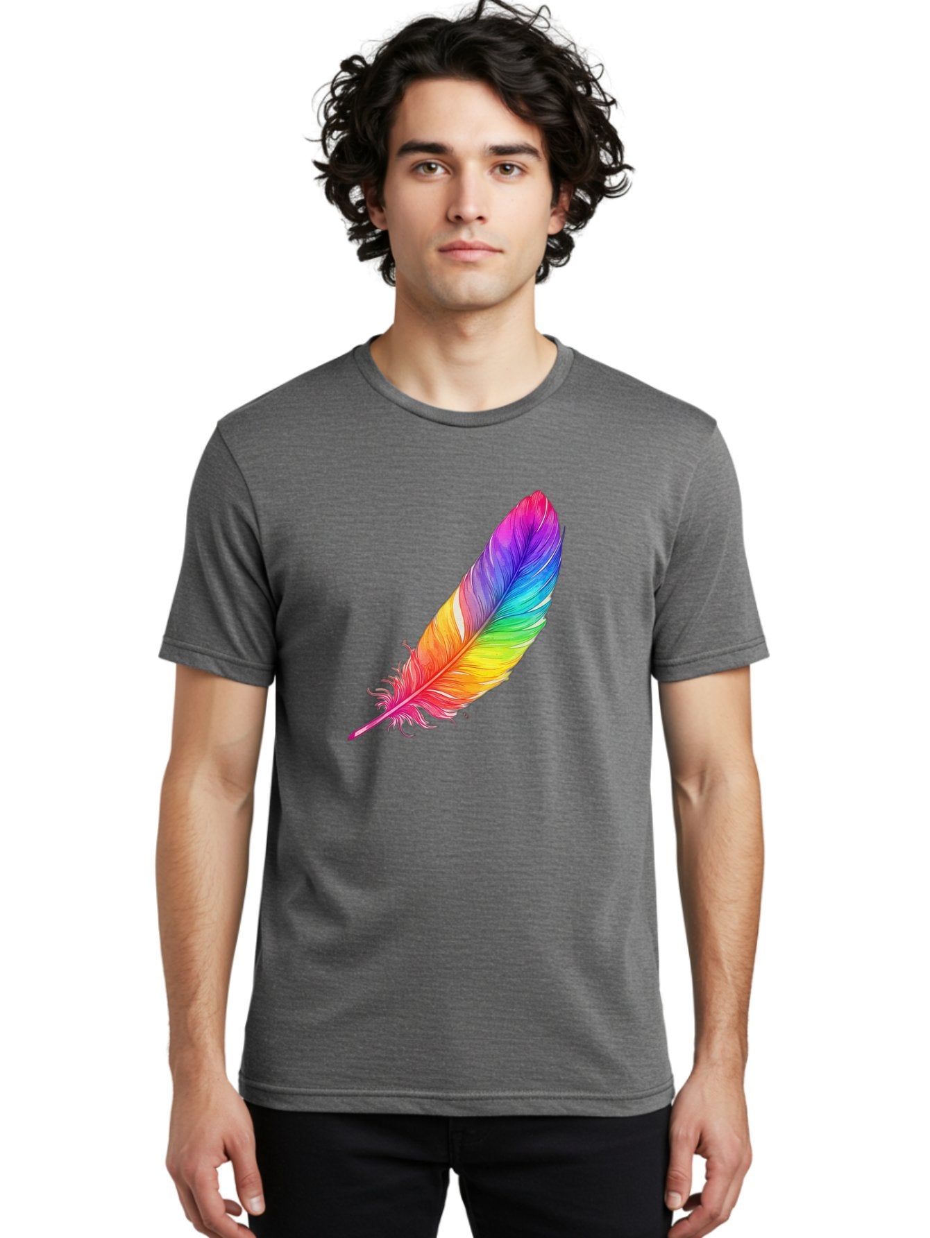 Rainbow-Feather-11 Men'S Graphic Tee, 100% Cotton, Comfortable Casual Summer Wear, Machine Washable, Vintage Camera, Old Camera, Antique Camera, Black Camera, Classic Photography, Photography Equipment, Nostalgic Device, Film Camera, Baj219 17