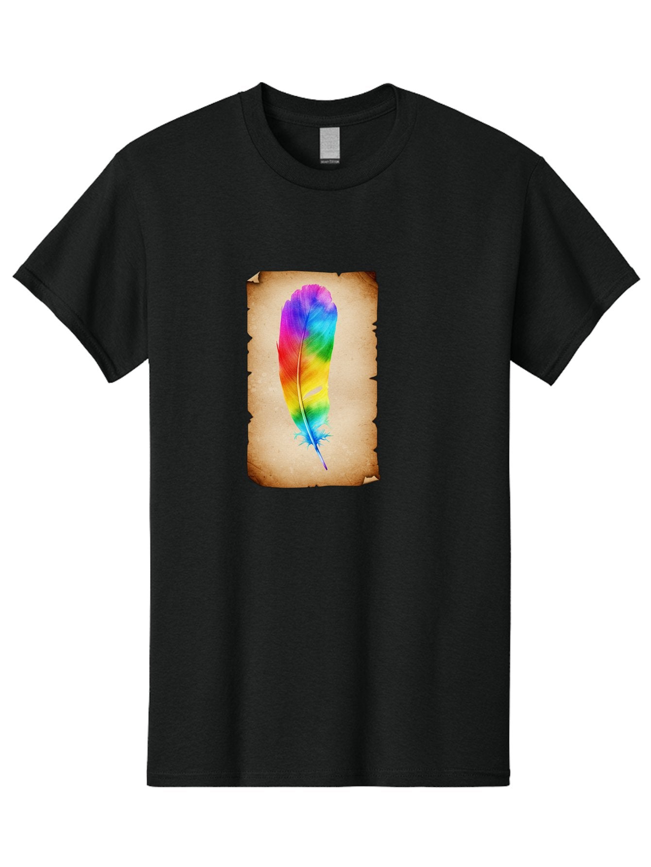 Rainbow-Feather-12 Men'S Graphic Tee, 100% Cotton, Comfortable Casual Summer Wear, Machine Washable, Vintage Camera, Old Camera, Antique Camera, Black Camera, Classic Photography, Photography Equipment, Nostalgic Device, Film Camera, Baj220 15