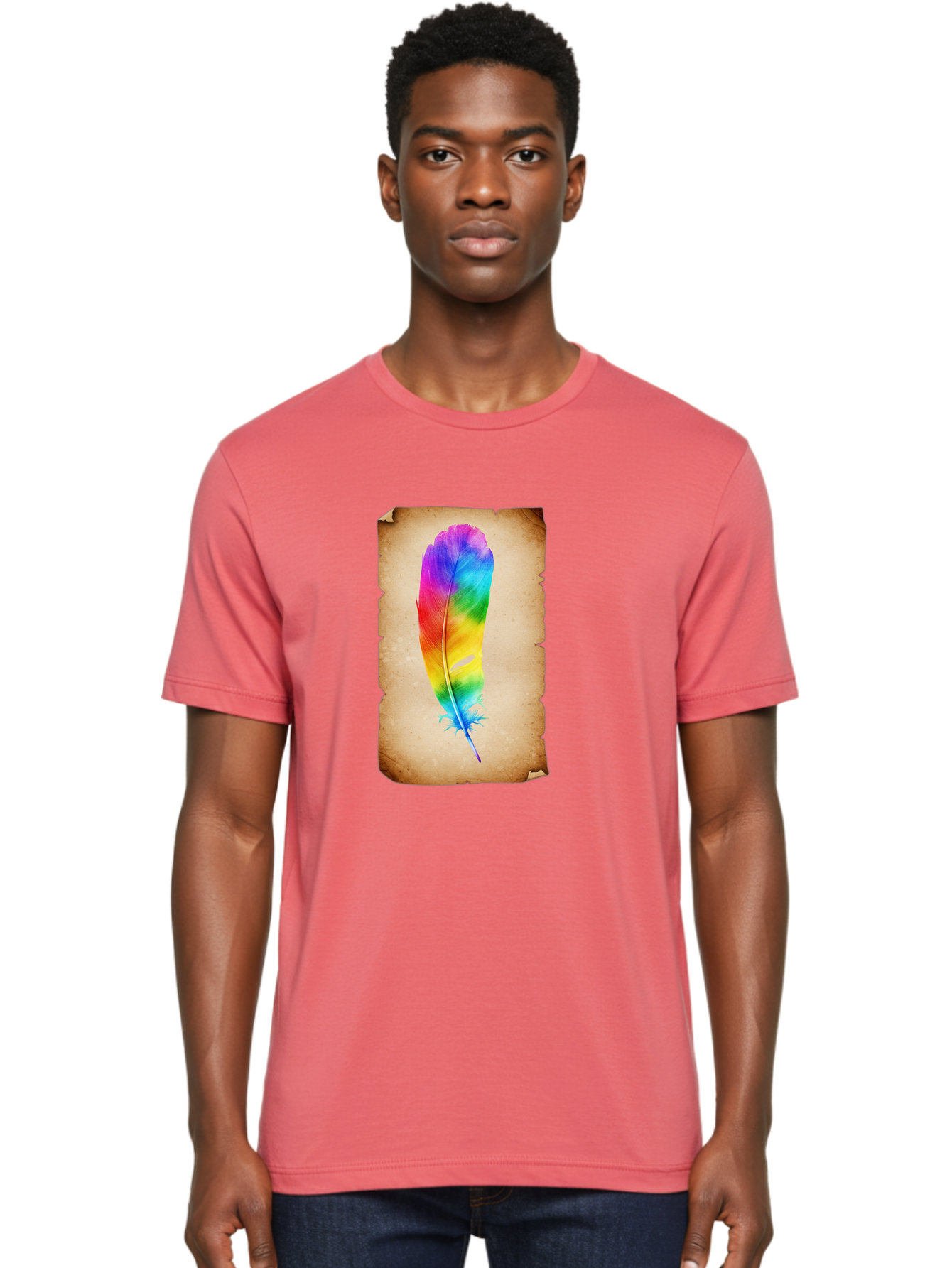 Rainbow-Feather-12 Men'S Graphic Tee, 100% Cotton, Comfortable Casual Summer Wear, Machine Washable, Vintage Camera, Old Camera, Antique Camera, Black Camera, Classic Photography, Photography Equipment, Nostalgic Device, Film Camera, Baj220 28
