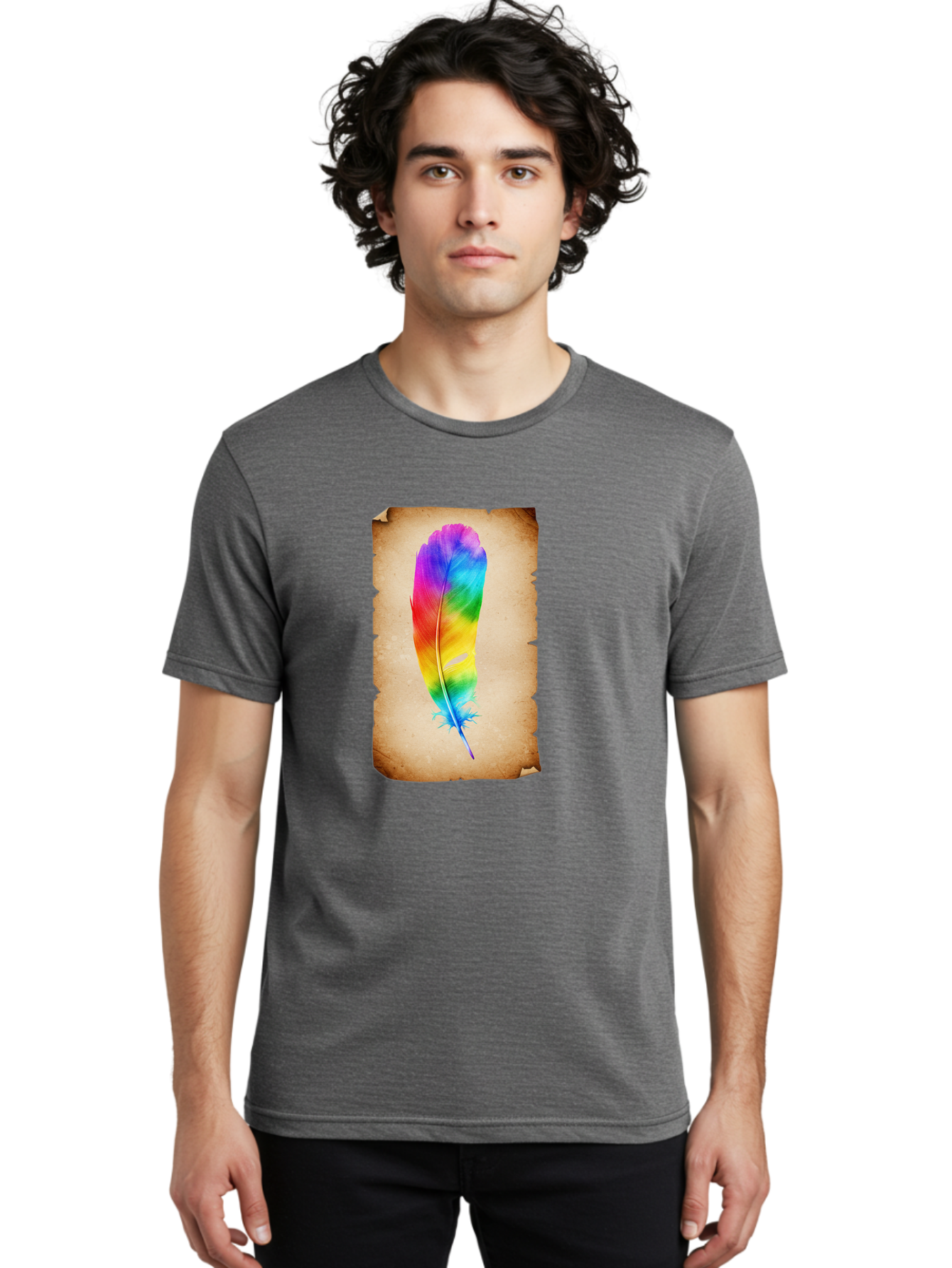 Rainbow-Feather-12 Men'S Graphic Tee, 100% Cotton, Comfortable Casual Summer Wear, Machine Washable, Vintage Camera, Old Camera, Antique Camera, Black Camera, Classic Photography, Photography Equipment, Nostalgic Device, Film Camera, Baj220 17