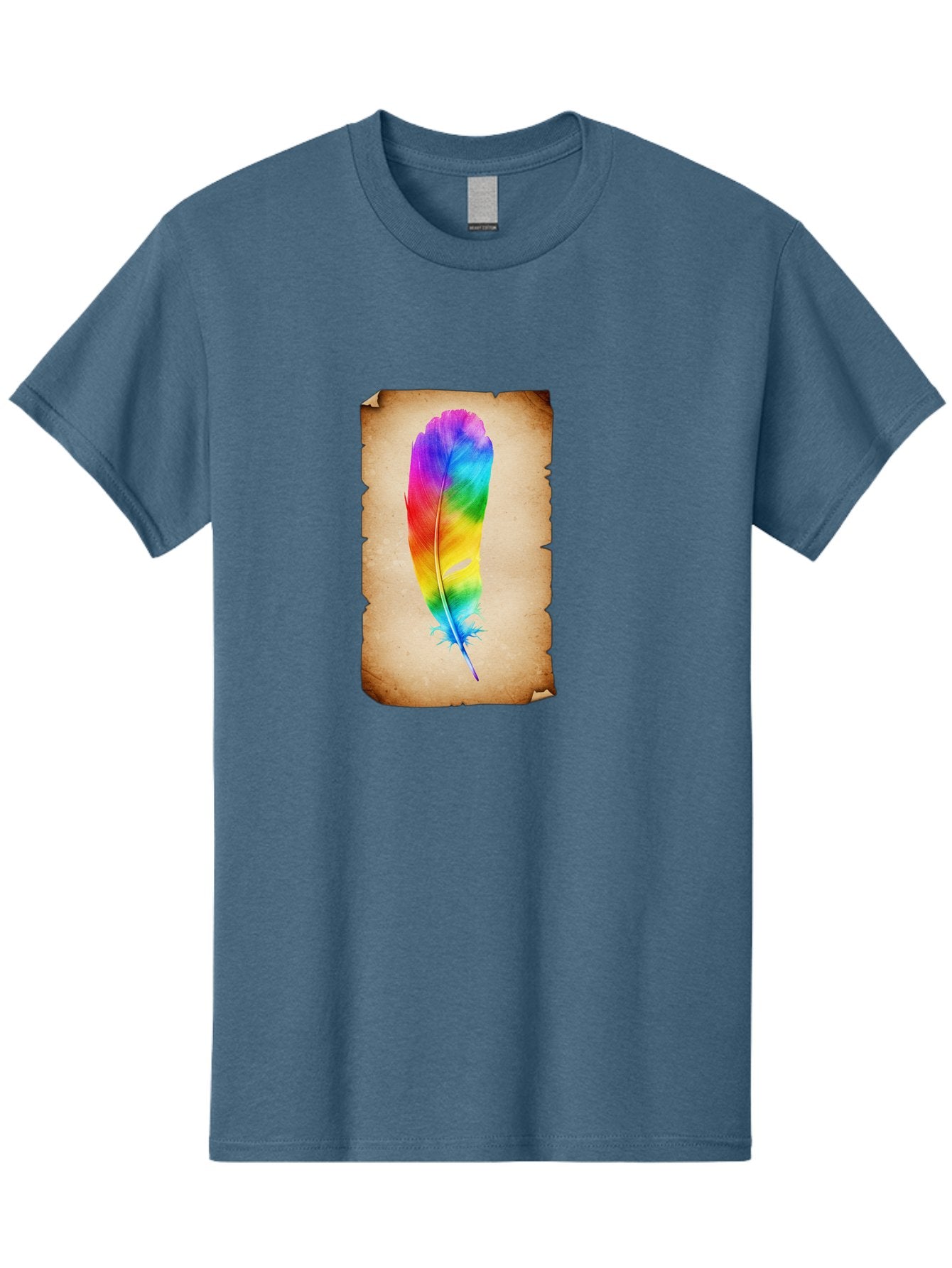 Rainbow-Feather-12 Men'S Graphic Tee, 100% Cotton, Comfortable Casual Summer Wear, Machine Washable, Vintage Camera, Old Camera, Antique Camera, Black Camera, Classic Photography, Photography Equipment, Nostalgic Device, Film Camera, Baj220 12