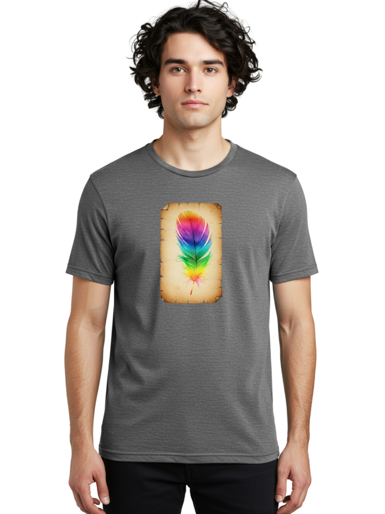 Rainbow-Feather-13 Men'S Graphic Tee, 100% Cotton, Comfortable Casual Summer Wear, Machine Washable, Vintage Camera, Old Camera, Antique Camera, Black Camera, Classic Photography, Photography Equipment, Nostalgic Device, Film Camera, Baj221 25
