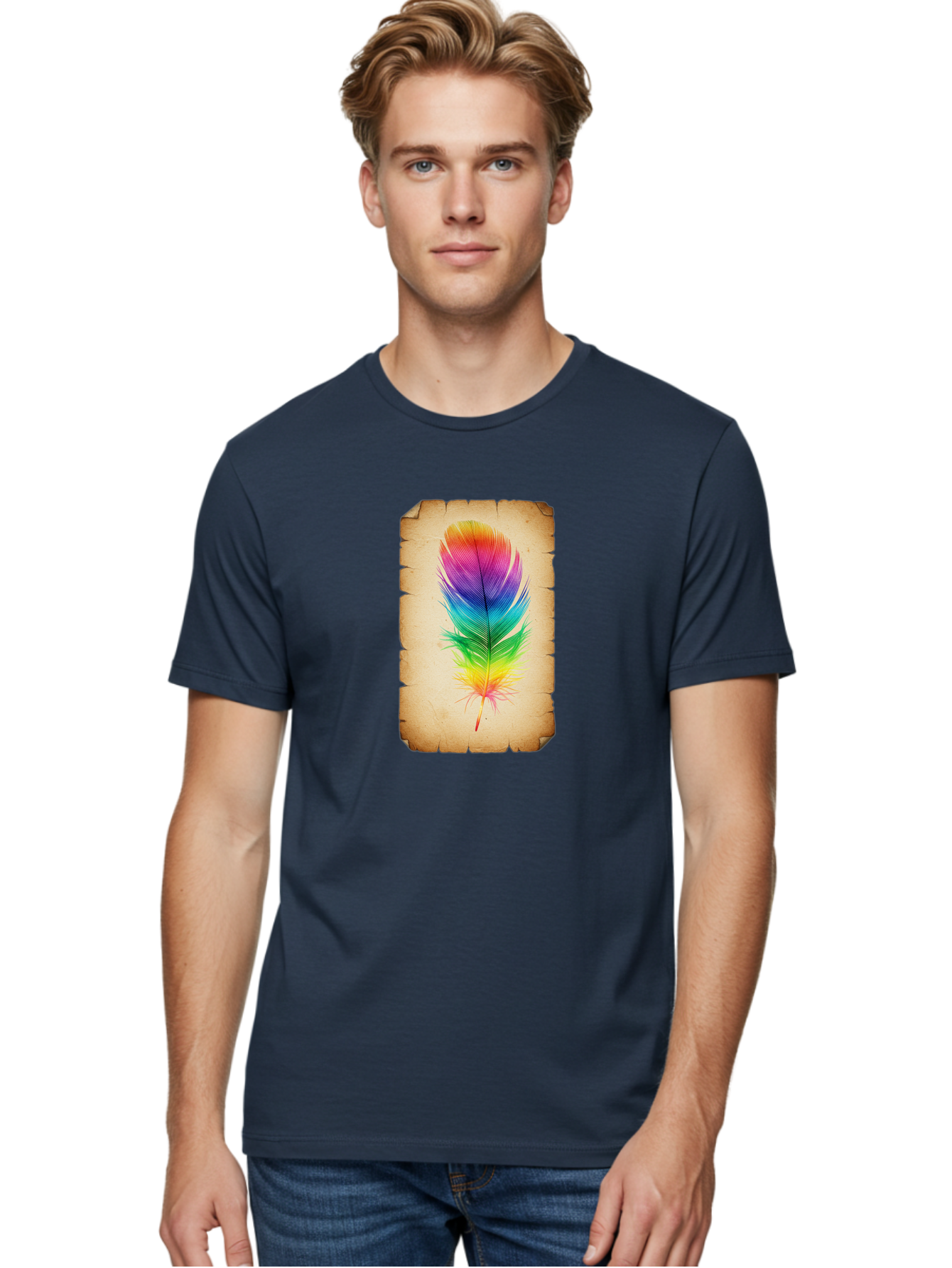 Rainbow-Feather-13 Men'S Graphic Tee, 100% Cotton, Comfortable Casual Summer Wear, Machine Washable, Vintage Camera, Old Camera, Antique Camera, Black Camera, Classic Photography, Photography Equipment, Nostalgic Device, Film Camera, Baj221 30