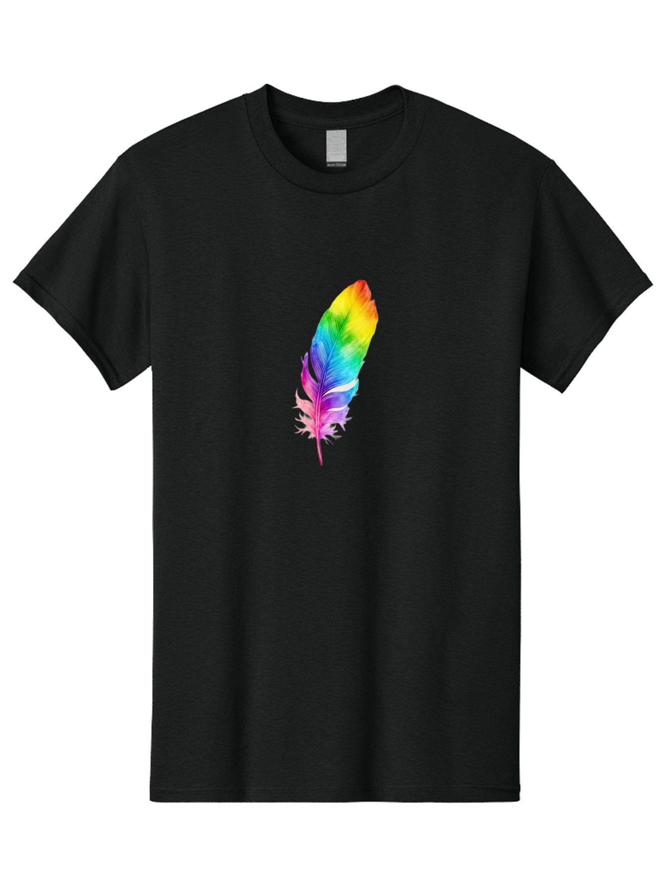 Rainbow-Feather-14 Men'S Graphic Tee, 100% Cotton, Comfortable Casual Summer Wear, Machine Washable, Vintage Camera, Old Camera, Antique Camera, Black Camera, Classic Photography, Photography Equipment, Nostalgic Device, Film Camera, Baj222 14