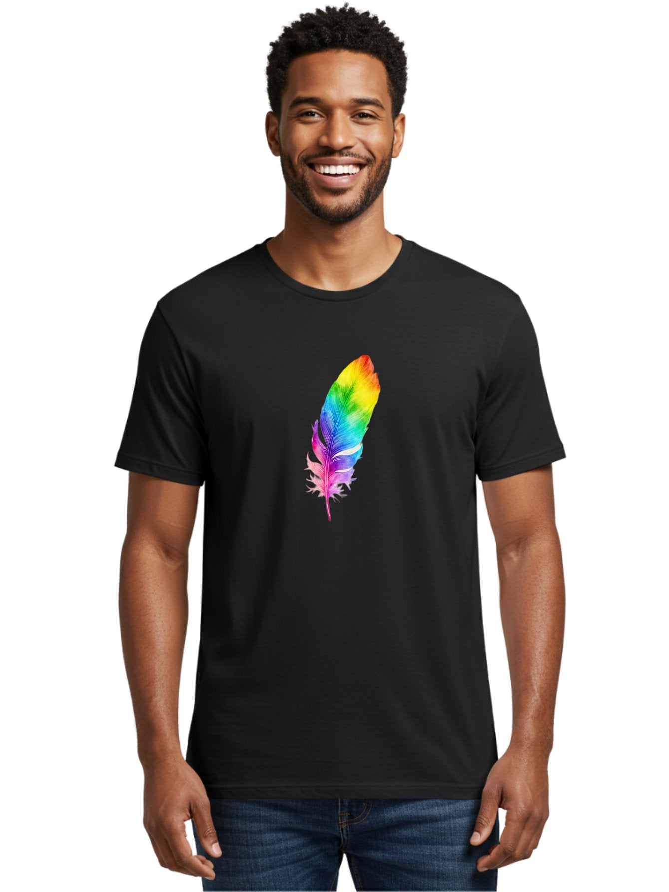 Rainbow-Feather-14 Men'S Graphic Tee, 100% Cotton, Comfortable Casual Summer Wear, Machine Washable, Vintage Camera, Old Camera, Antique Camera, Black Camera, Classic Photography, Photography Equipment, Nostalgic Device, Film Camera, Baj222 29
