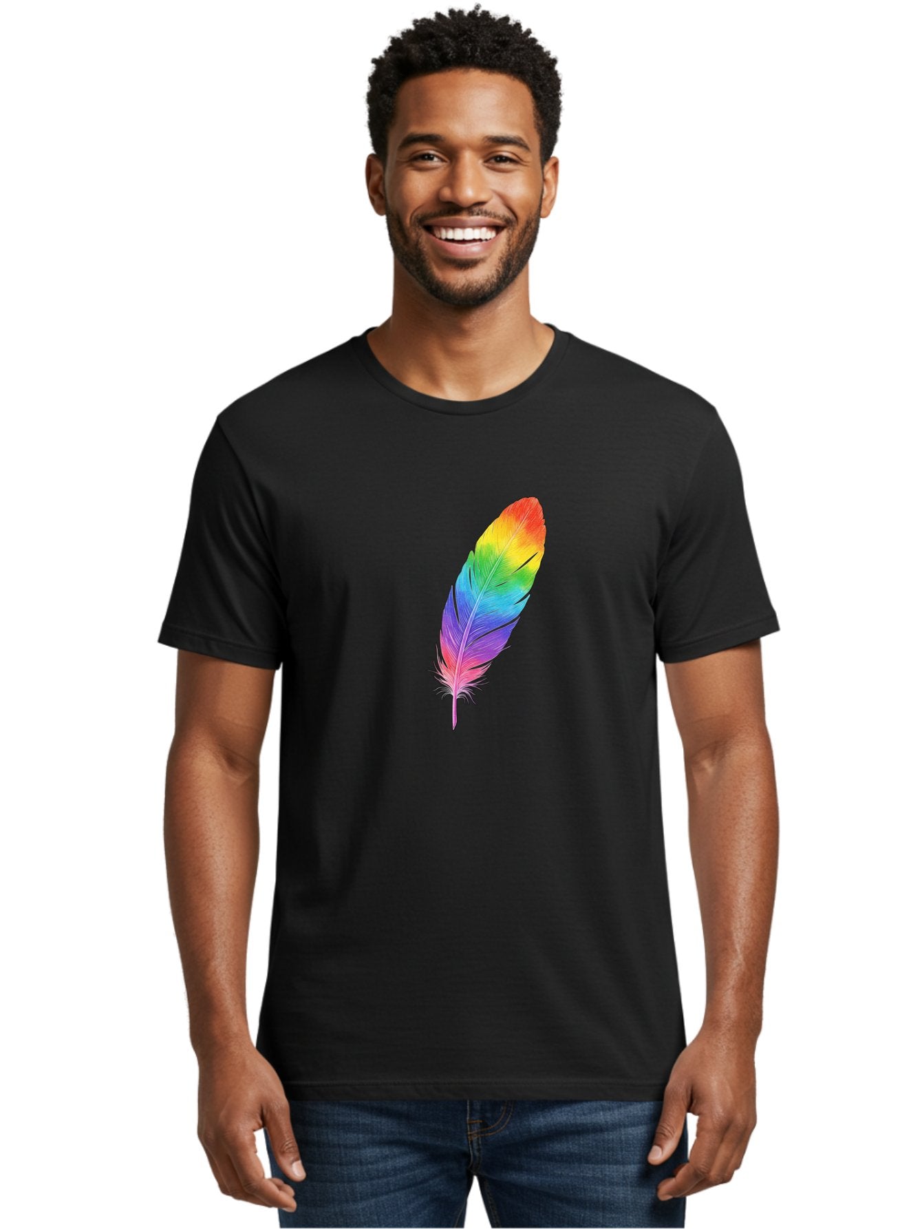 Rainbow-Feather-15 Men'S Graphic Tee, 100% Cotton, Comfortable Casual Summer Wear, Machine Washable, Vintage Camera, Old Camera, Antique Camera, Black Camera, Classic Photography, Photography Equipment, Nostalgic Device, Film Camera, Baj223 20
