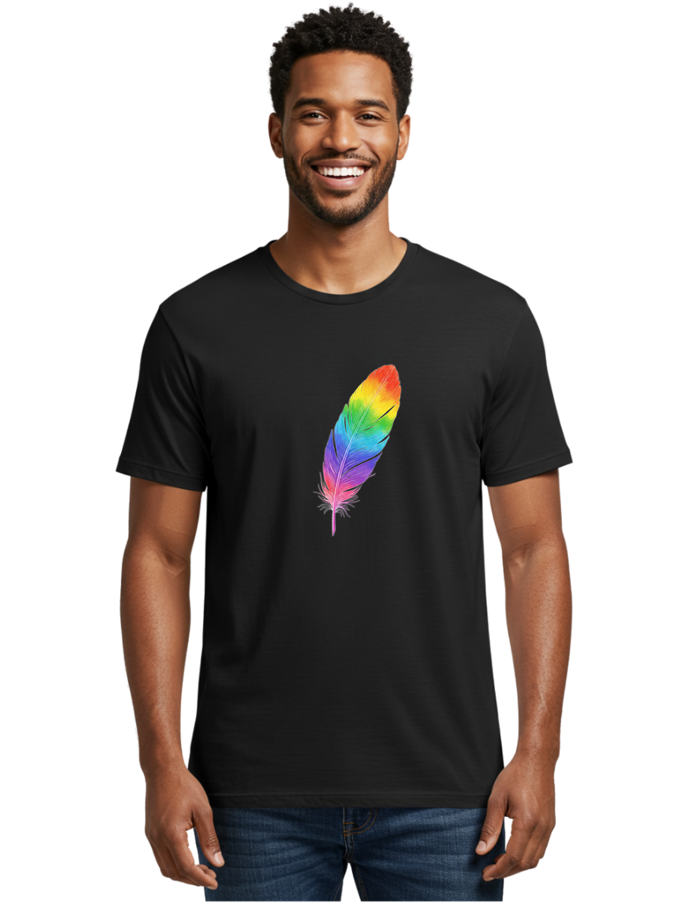 Rainbow-Feather-15 Men'S Graphic Tee, 100% Cotton, Comfortable Casual Summer Wear, Machine Washable, Vintage Camera, Old Camera, Antique Camera, Black Camera, Classic Photography, Photography Equipment, Nostalgic Device, Film Camera, Baj223 30