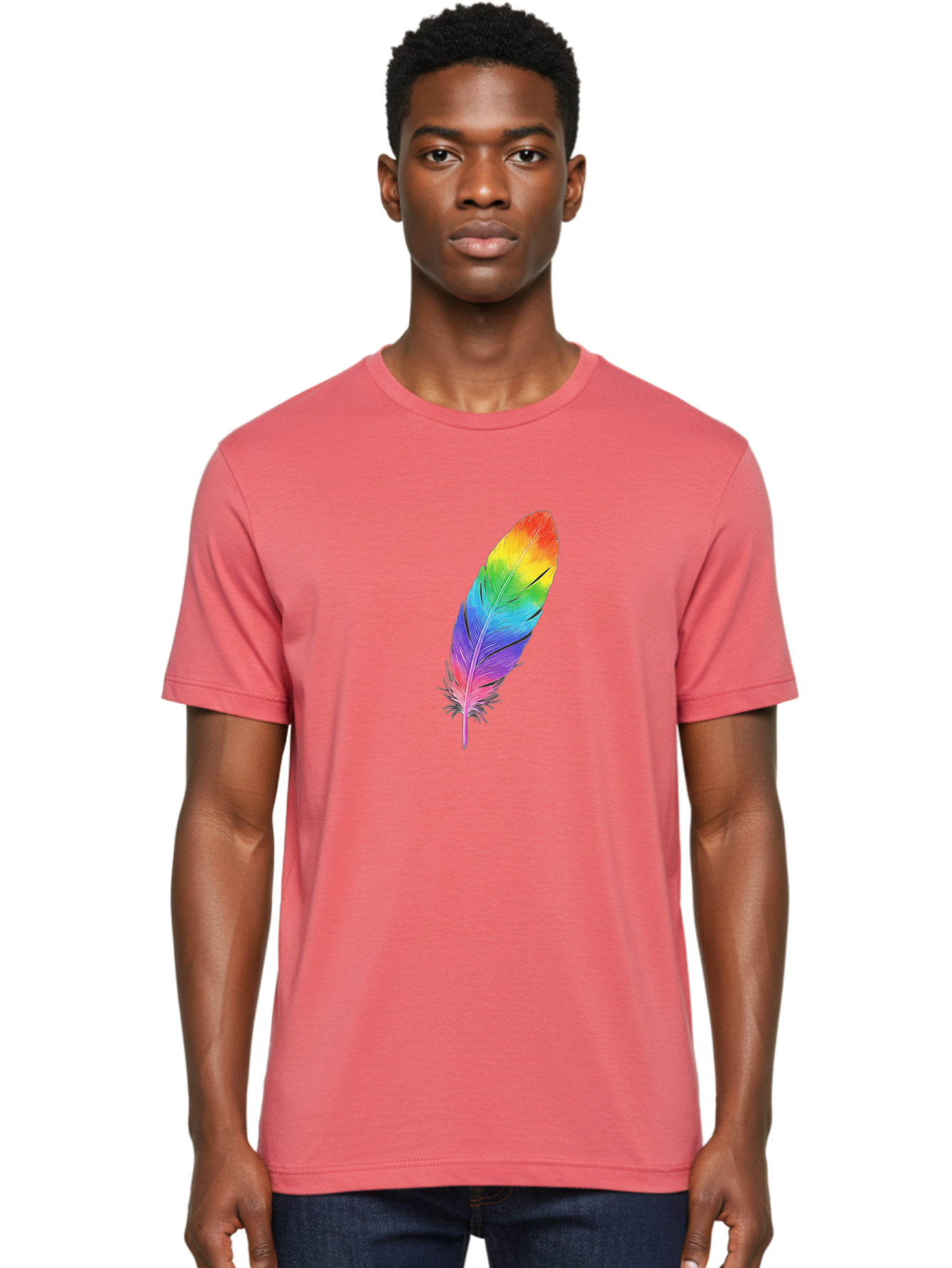 Rainbow-Feather-15 Men'S Graphic Tee, 100% Cotton, Comfortable Casual Summer Wear, Machine Washable, Vintage Camera, Old Camera, Antique Camera, Black Camera, Classic Photography, Photography Equipment, Nostalgic Device, Film Camera, Baj223 17