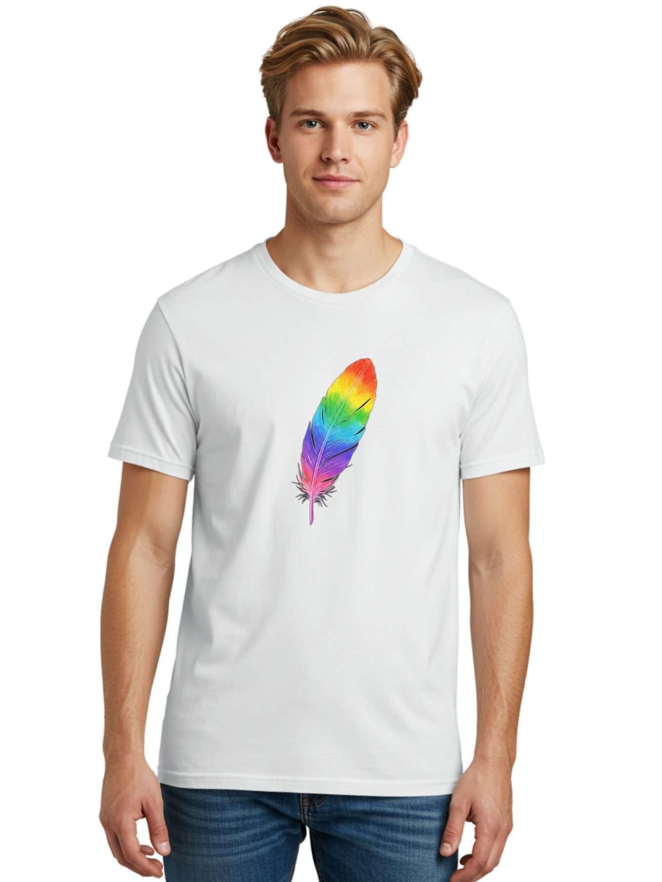 Rainbow-Feather-15 Men'S Graphic Tee, 100% Cotton, Comfortable Casual Summer Wear, Machine Washable, Vintage Camera, Old Camera, Antique Camera, Black Camera, Classic Photography, Photography Equipment, Nostalgic Device, Film Camera, Baj223 23