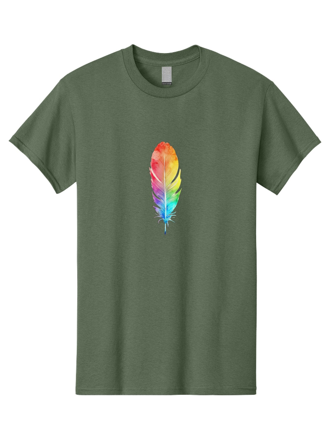 Rainbow-Feather-2 Men'S Graphic Tee, 100% Cotton, Comfortable Casual Summer Wear, Machine Washable, Vintage Camera, Old Camera, Antique Camera, Black Camera, Classic Photography, Photography Equipment, Nostalgic Device, Film Camera, Camera Art Baj225
