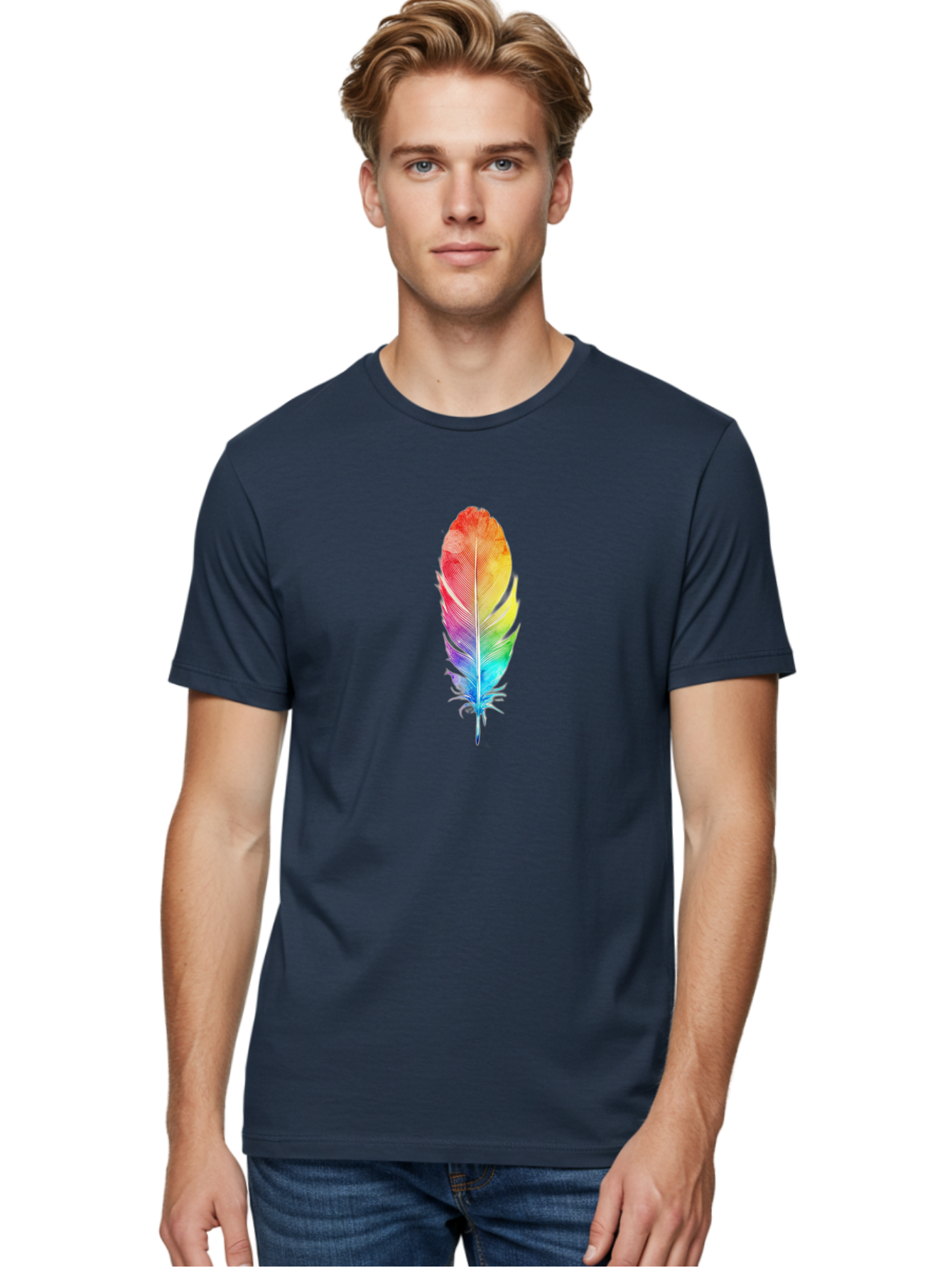 Rainbow-Feather-2 Men'S Graphic Tee, 100% Cotton, Comfortable Casual Summer Wear, Machine Washable, Vintage Camera, Old Camera, Antique Camera, Black Camera, Classic Photography, Photography Equipment, Nostalgic Device, Film Camera, Camera Art Baj225 22