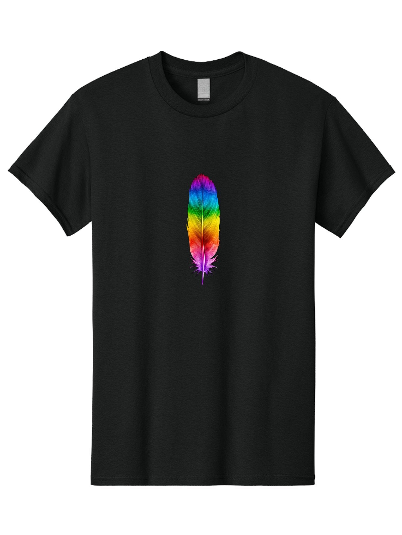 Rainbow-Feather-3 Men'S Graphic Tee, 100% Cotton, Comfortable Casual Summer Wear, Machine Washable, Vintage Camera, Old Camera, Antique Camera, Black Camera, Classic Photography, Photography Equipment, Nostalgic Device, Film Camera, Camera Art Baj226